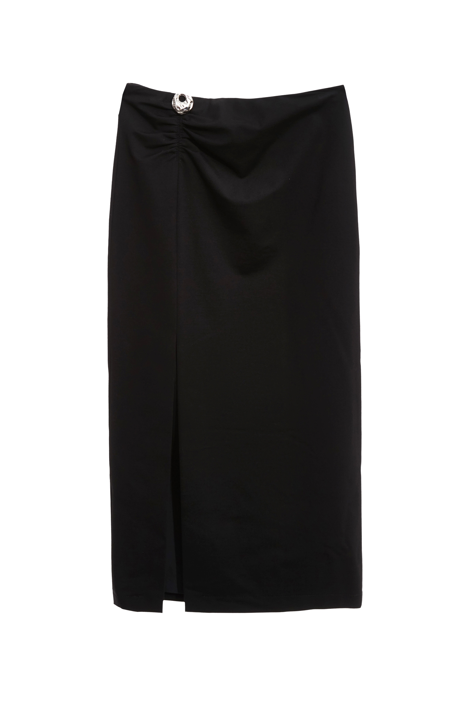Side Shirring Detail Pencil SkirtSide Shirring Detail Pencil Skirt,Season (AW) Look,Midi skirts,Black skirts