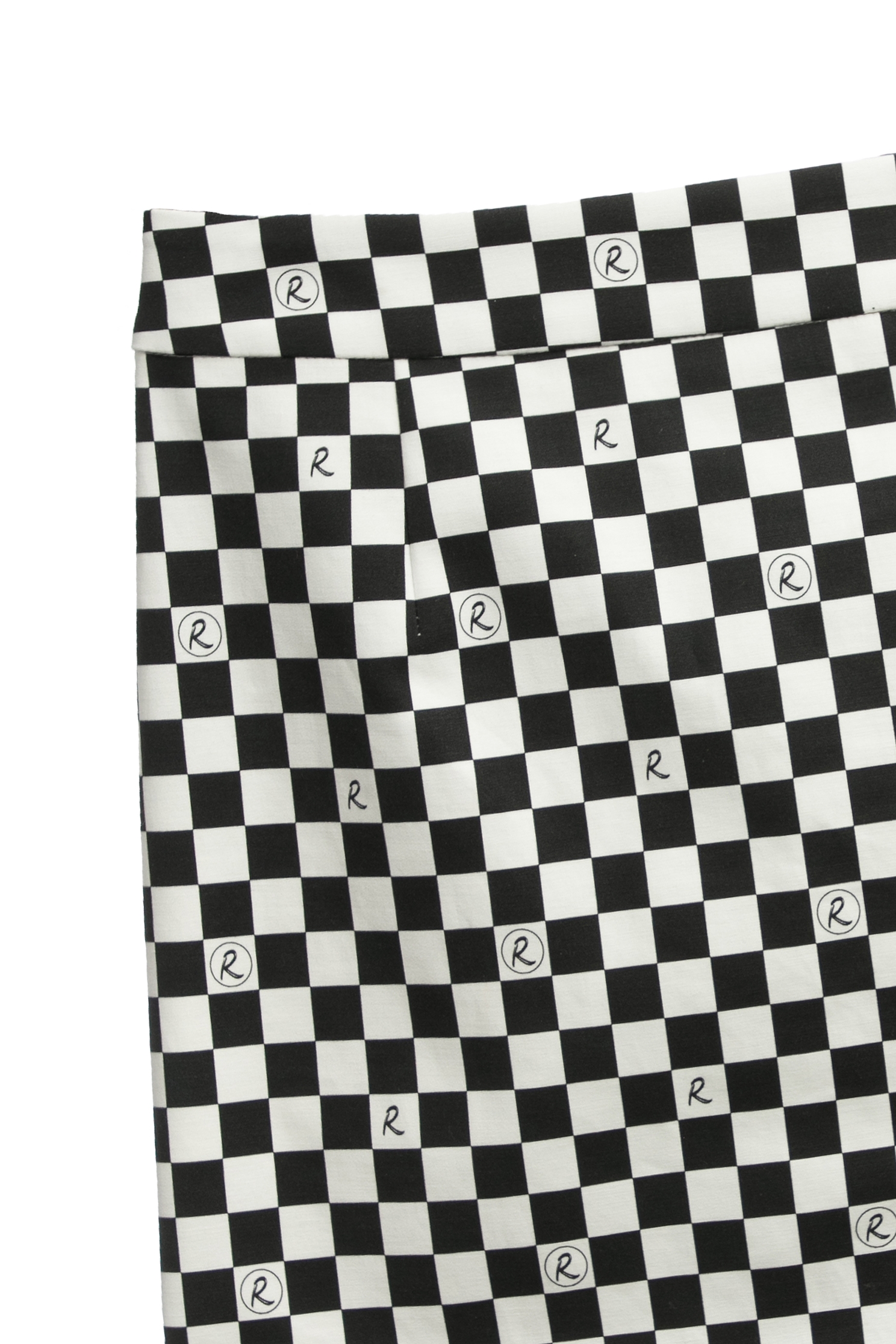 R Logo Checkered SkirtR Logo Checkered Skirt,Season (SS) Look,Mini skirts