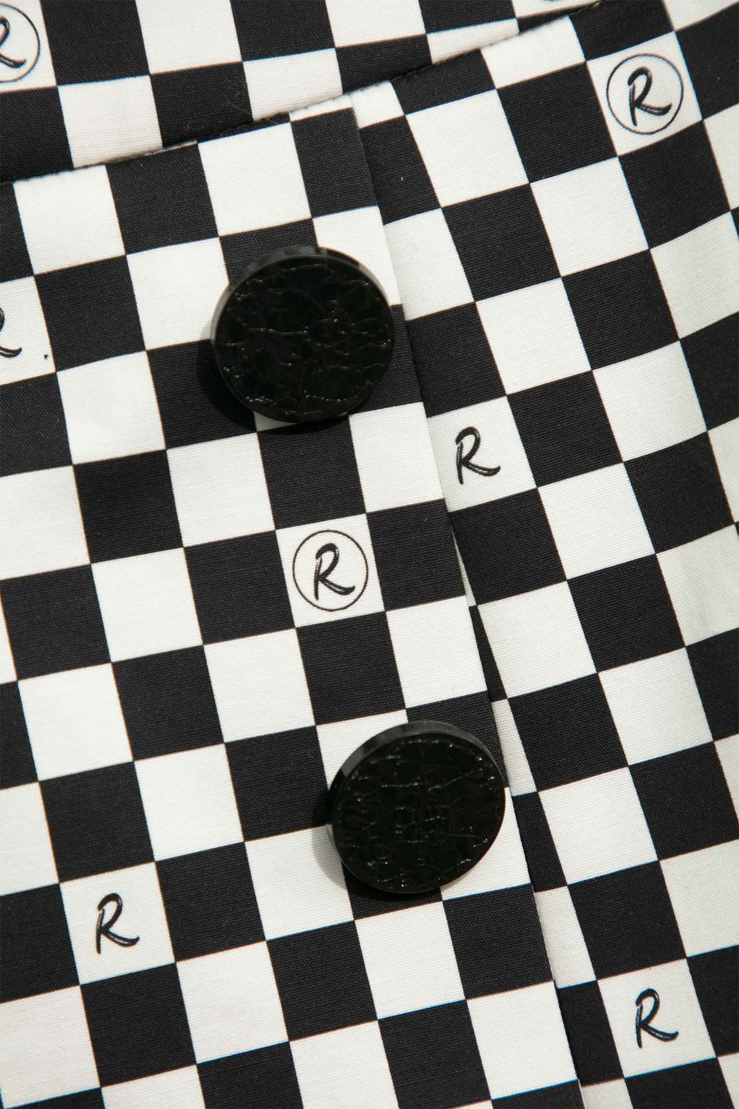 R Logo Checkered SkirtR Logo Checkered Skirt,Season (SS) Look,Mini skirts