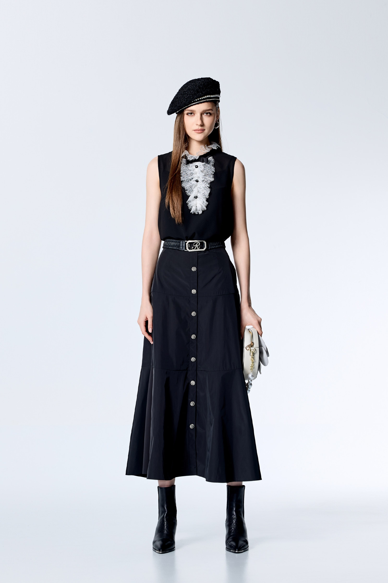 Black Taffeta Maxi SkirtBlack Taffeta Maxi Skirt,Season (SS) Look,Back To Classic,Midi skirts,Back To B/W