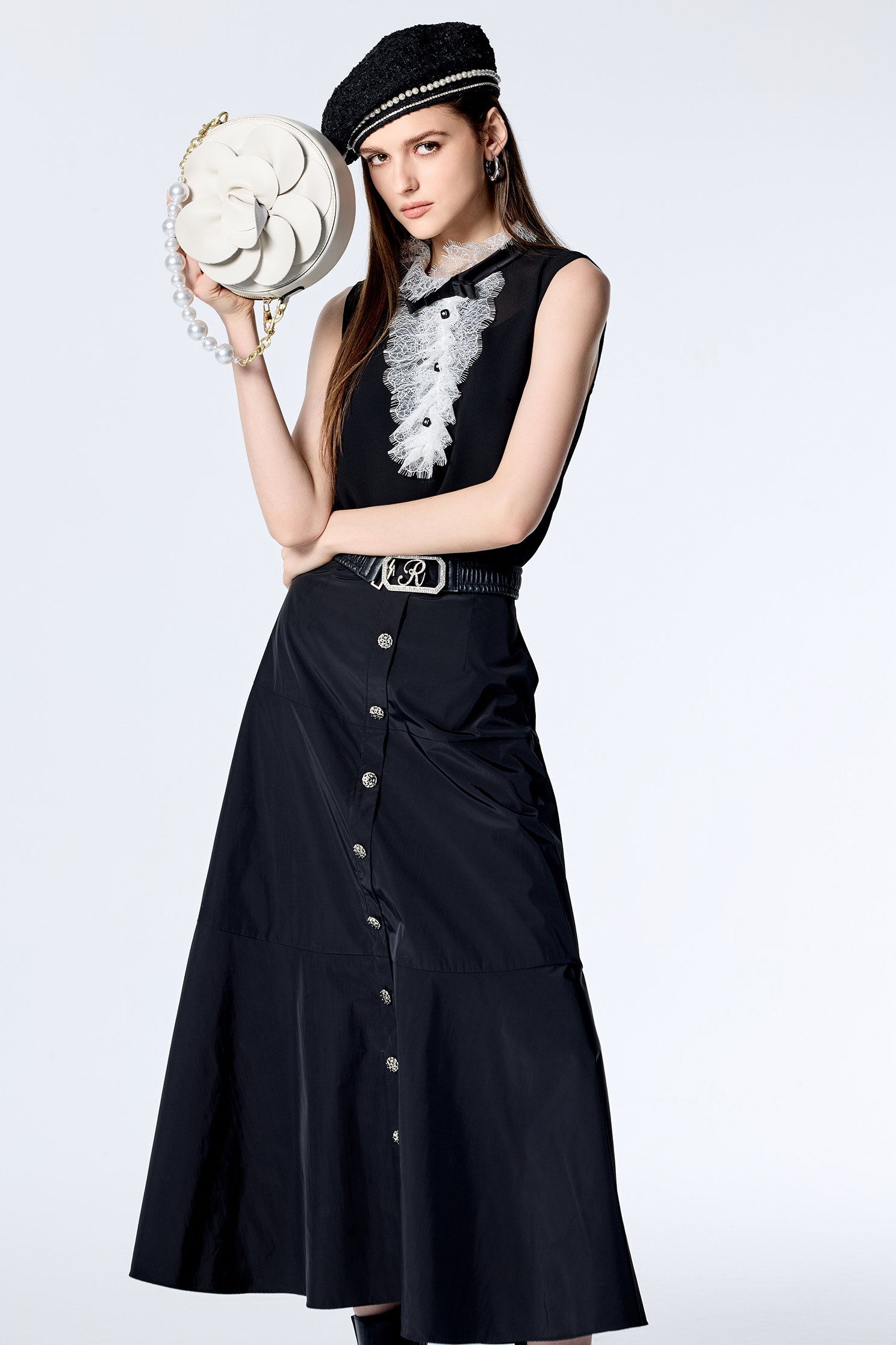 Black Taffeta Maxi SkirtBlack Taffeta Maxi Skirt,Season (SS) Look,Back To Classic,Midi skirts,Back To B/W