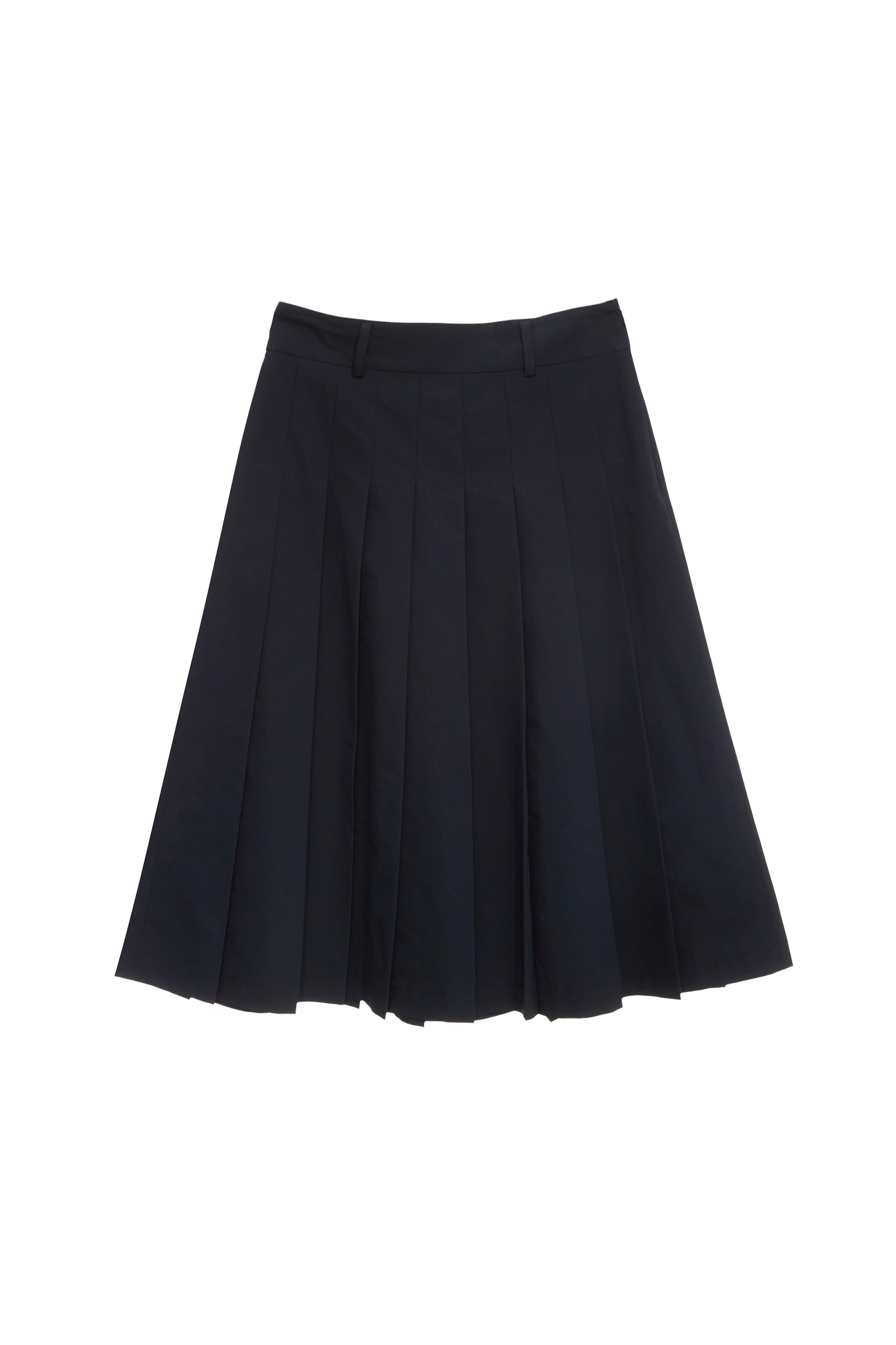 Navy Pleated Midi SkirtNavy Pleated Midi Skirt,Season (SS) Look,Pleated skirts,Midi skirts