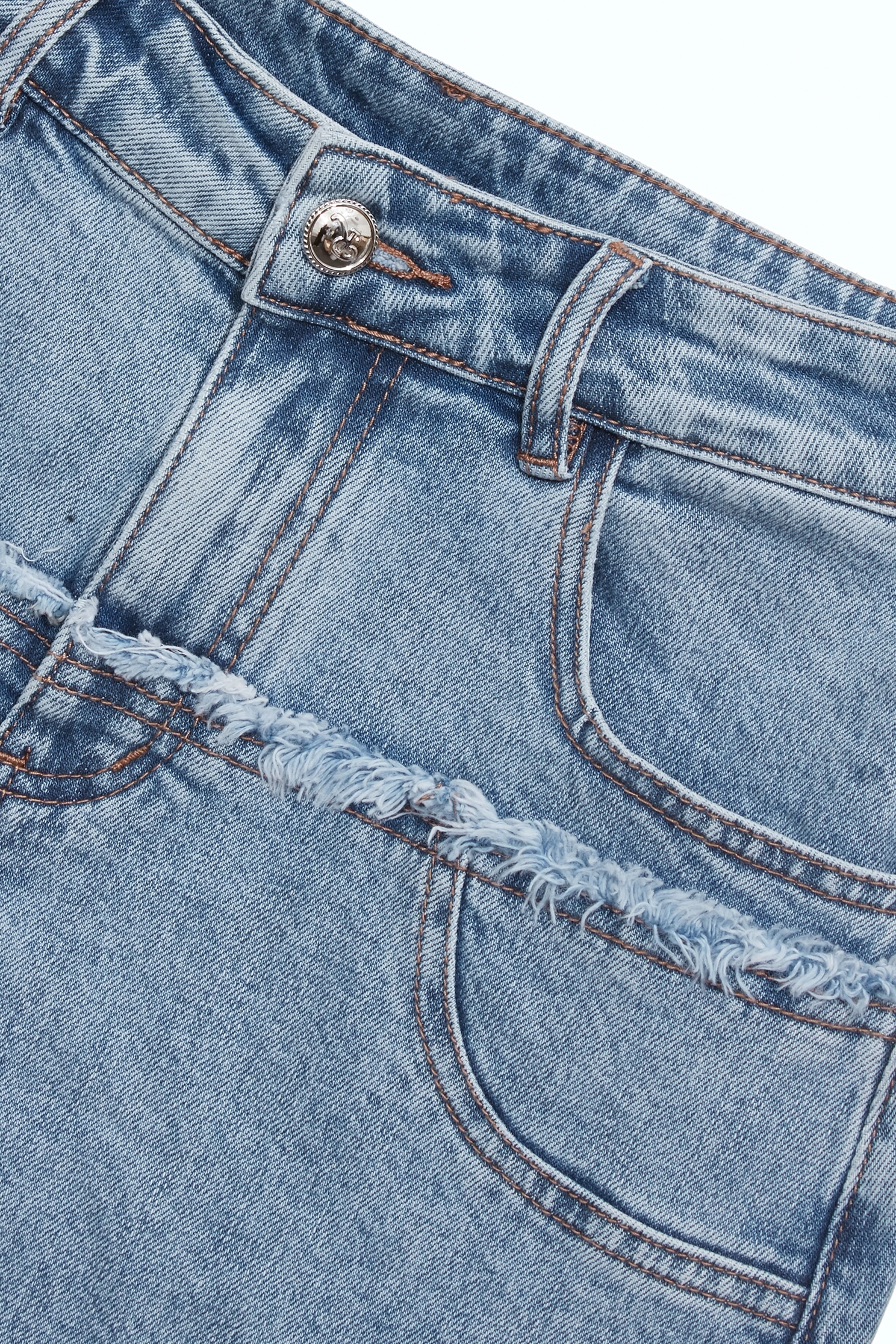 Double Layer Patchwork Denim SkirtDouble Layer Patchwork Denim Skirt,Season (SS) Look,Denim,Denim skirts