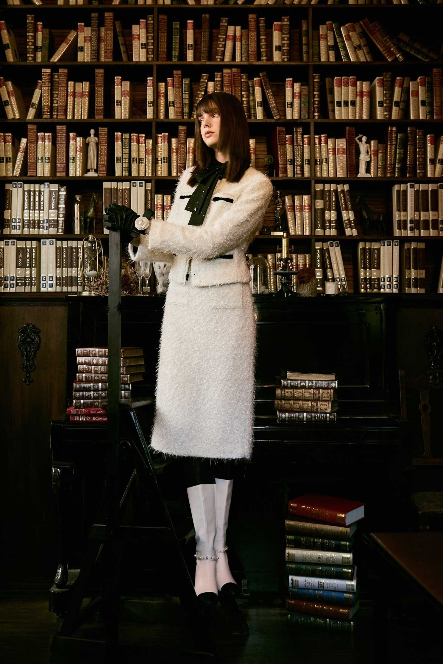 Black Trim Detail Midi Fringe Pencil SkirtBlack Trim Detail Midi Fringe Pencil Skirt,Season (SS) Look,White skirts,Midi skirts