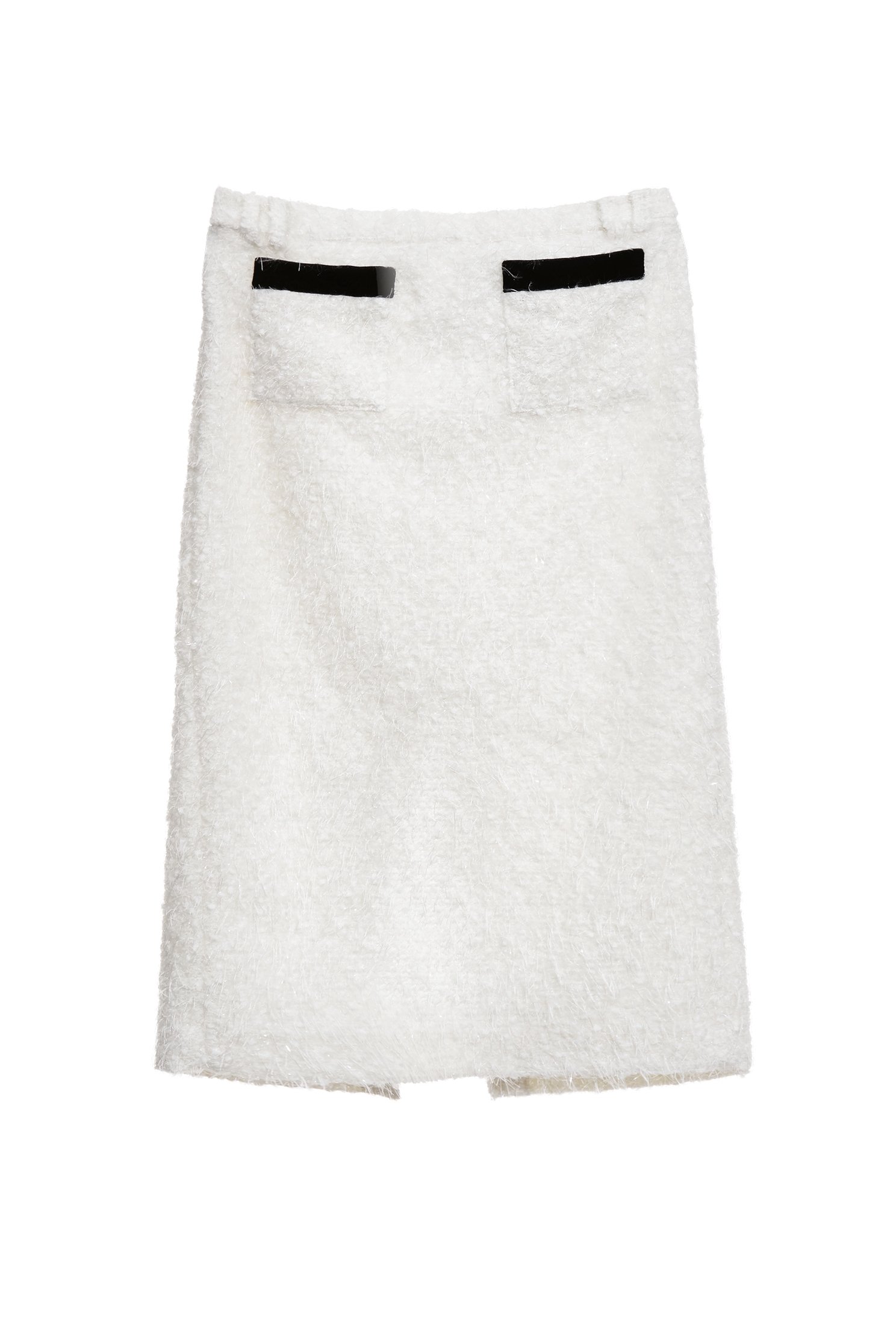 Black Trim Detail Midi Fringe Pencil SkirtBlack Trim Detail Midi Fringe Pencil Skirt,Season (SS) Look,White skirts,Midi skirts