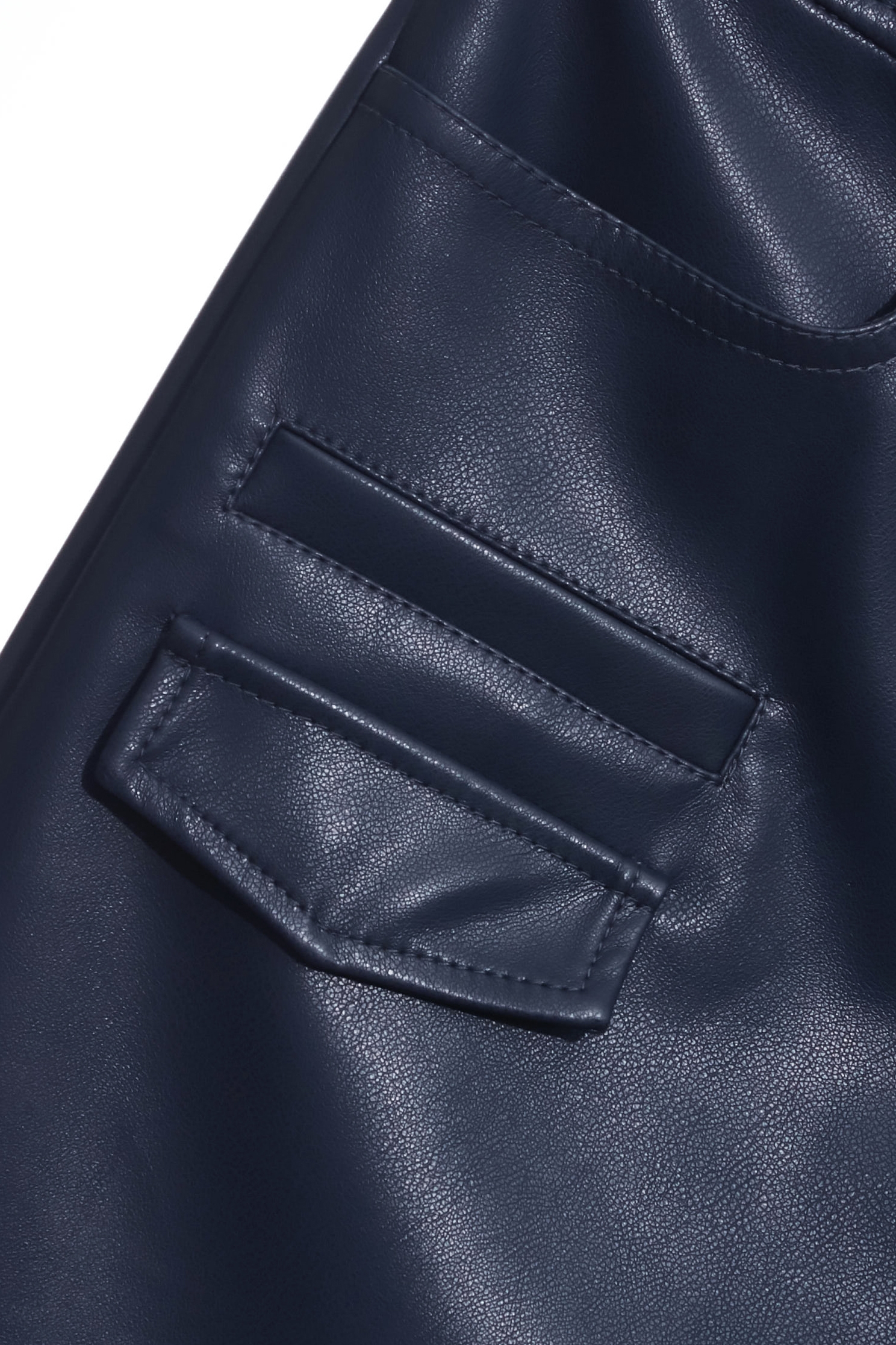 Navy PU Short SkirtNavy PU Short Skirt,Season (SS) Look,Mini skirts