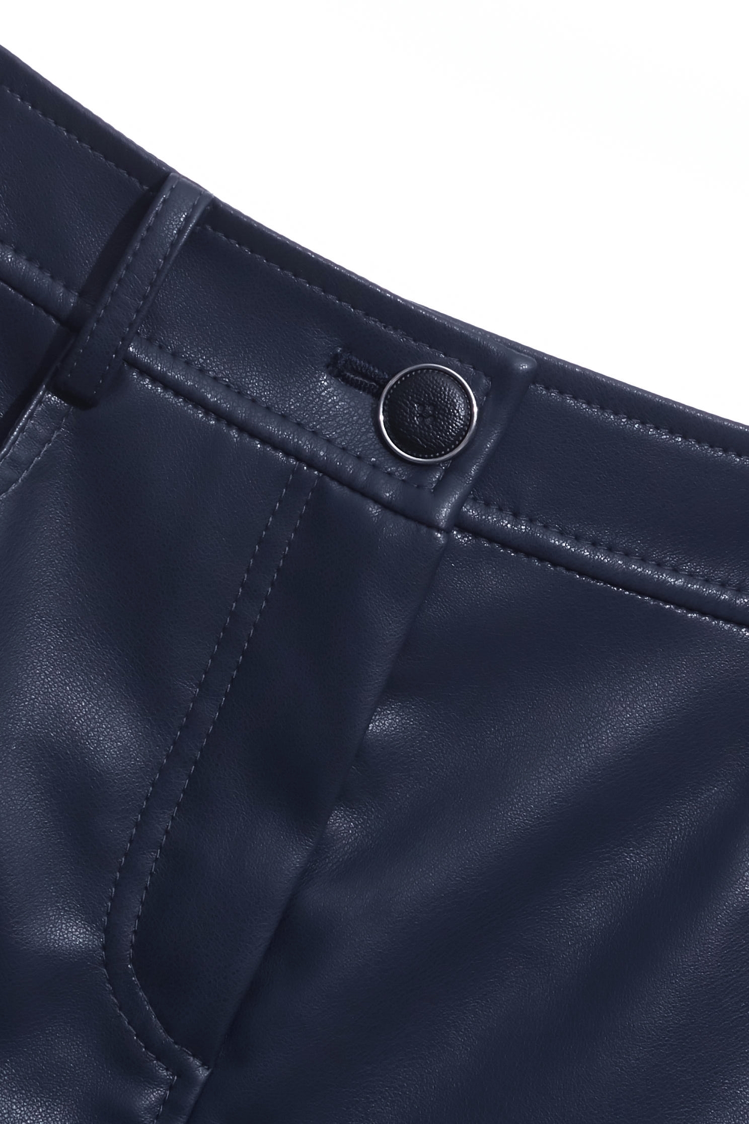 Navy PU Short SkirtNavy PU Short Skirt,Season (SS) Look,Mini skirts