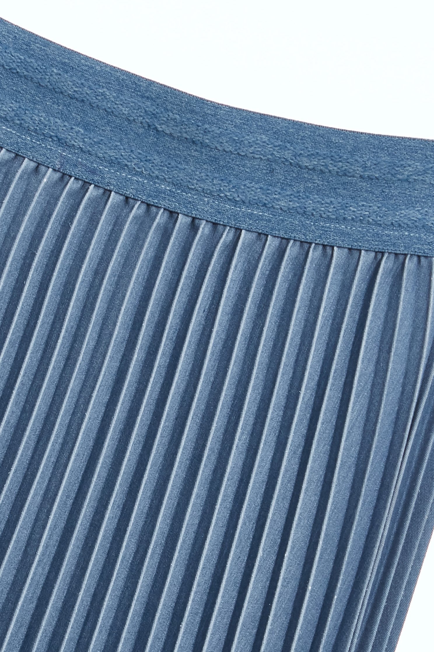 Pleated Faded Blue Maxi SkirtPleated Faded Blue Maxi Skirt,Season (SS) Look,pearl,Pleated skirts