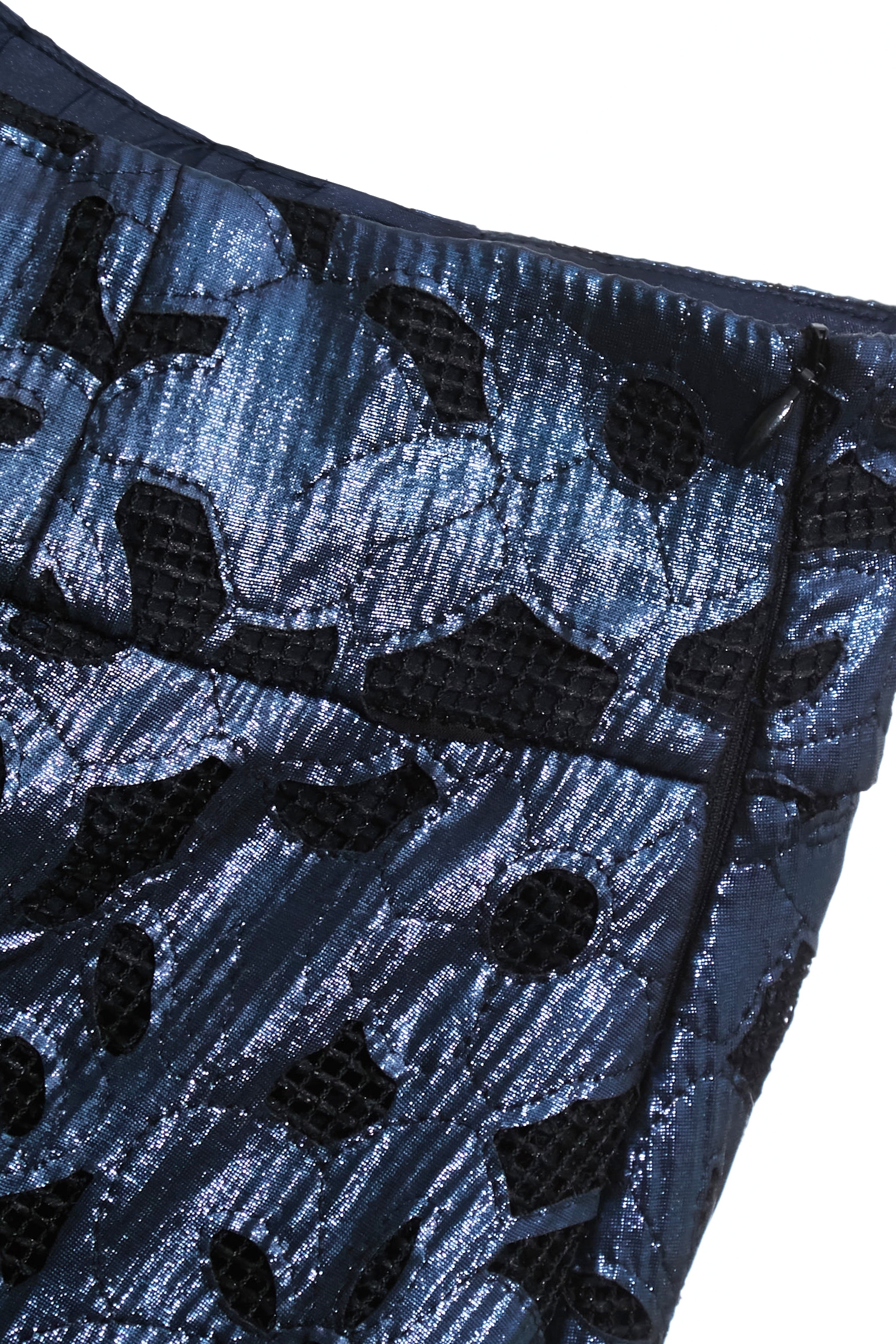 Floral Cut Out Navy Midi SkirtFloral Cut Out Navy Midi Skirt,Season (SS) Look,Tutu skirts