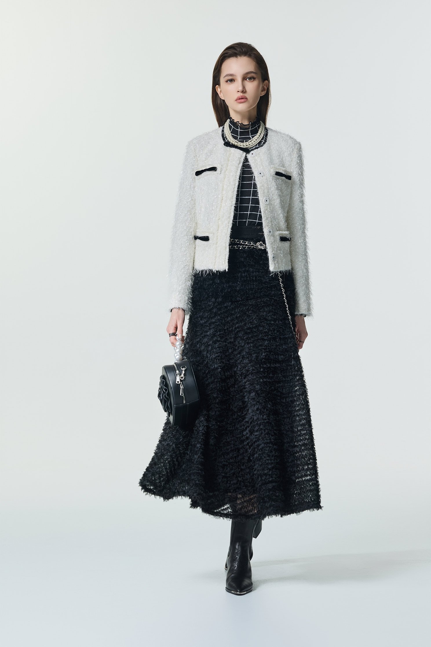 Textured Mesh Detail Maxi SkirtTextured Mesh Detail Maxi Skirt,Season (SS) Look,Mesh fabric,Tutu skirts,Black skirts