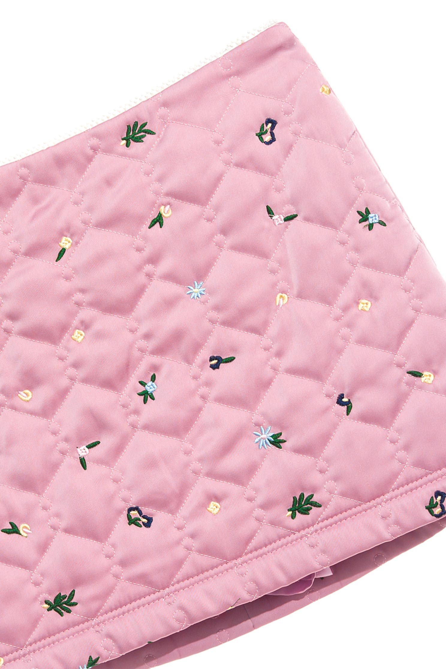 Basic Quilted Embroidered SkirtPadded short skirt with floral embroidery,Mini skirts,Season (AW) Look,Valentine