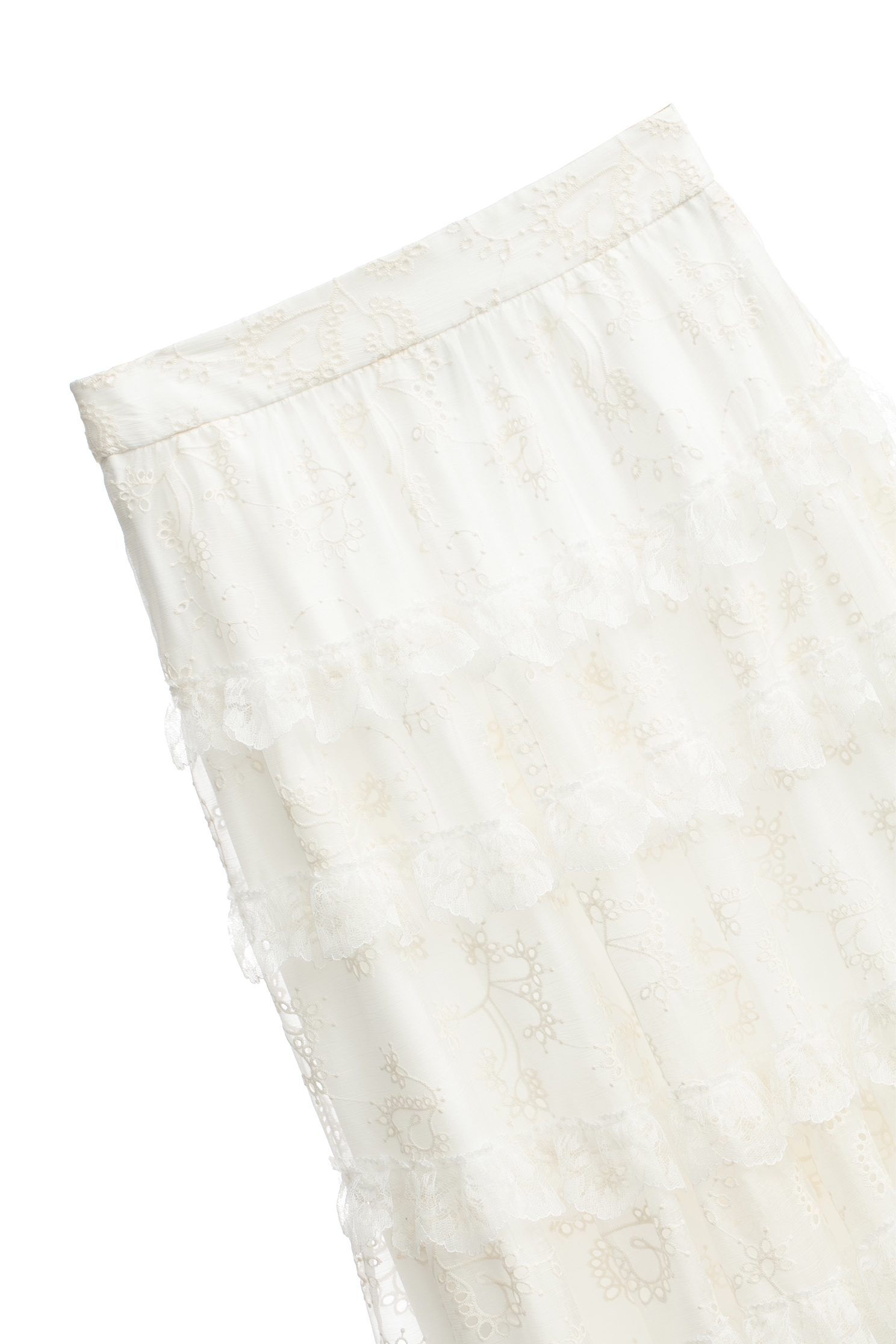 Floral Embroidery Tiered SkirtFloral Embroidery Tiered Skirt,Embroidered,Embroidered,Lace,Midi skirts,Chiffon