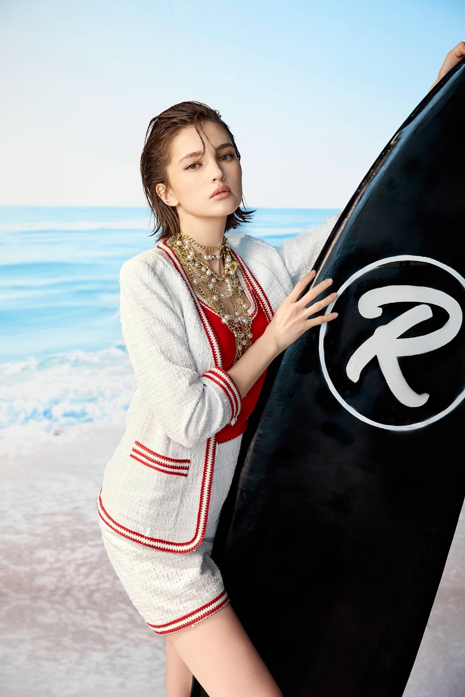 Contrast Red Trim A-line SkirtContrast Red Trim A-line Skirt,Season (SS) Look,Mini skirts