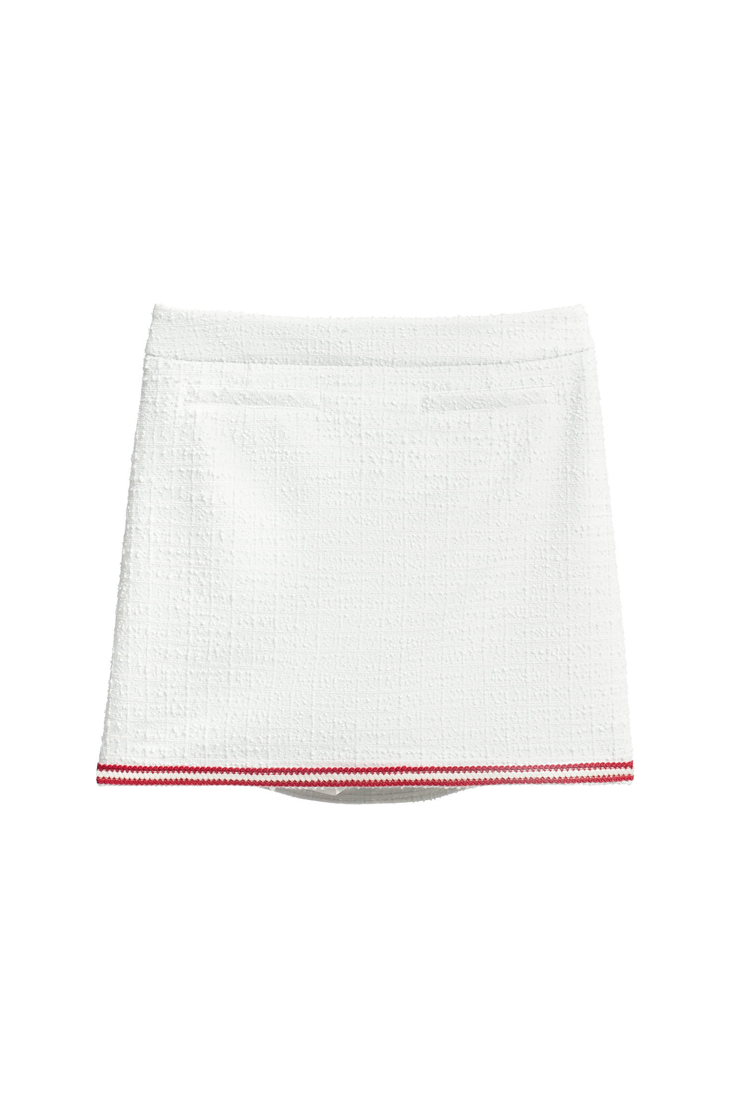 Contrast Red Trim A-line SkirtContrast Red Trim A-line Skirt,Season (SS) Look,Mini skirts