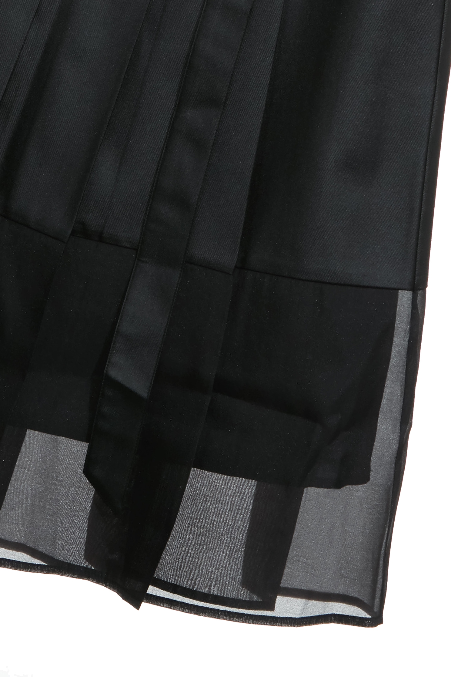 Organza Contrast Pleated SkirtOrganza Contrast Pleated Skirt,Office Looks,Season (SS) Look,Midi skirts