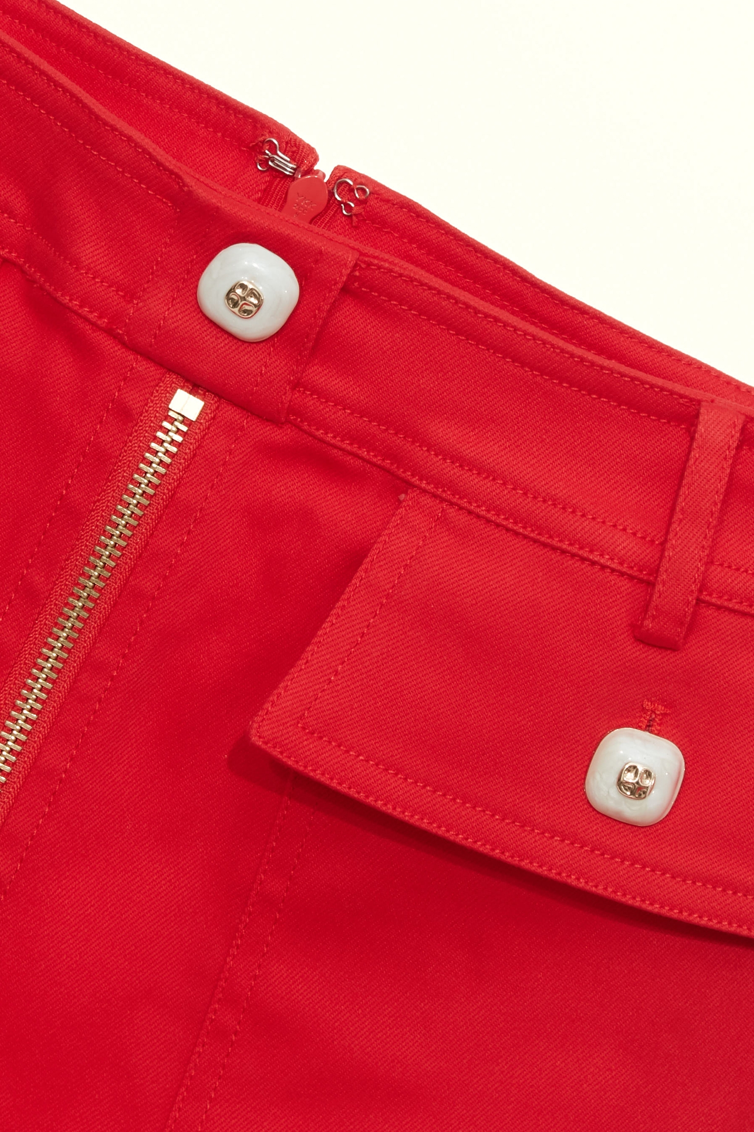 Front Zip Red Pencil SkirtFront Zip Red Pencil Skirt,Season (SS) Look,Midi skirts,Trench coats