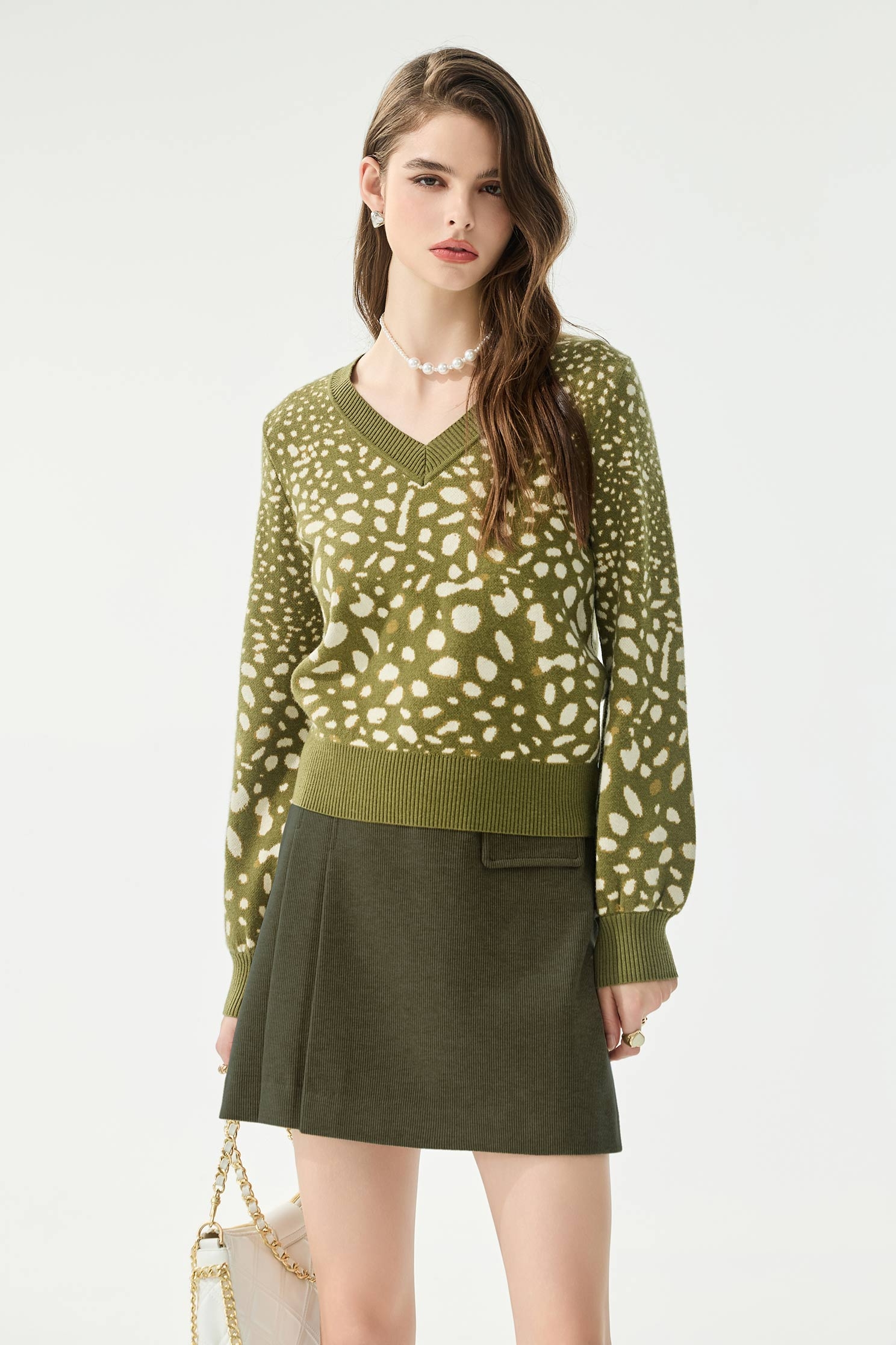 Army Green Curdory Short SkirtArmy Green Curdory Short Skirt,Season (SS) Look,Mini skirts