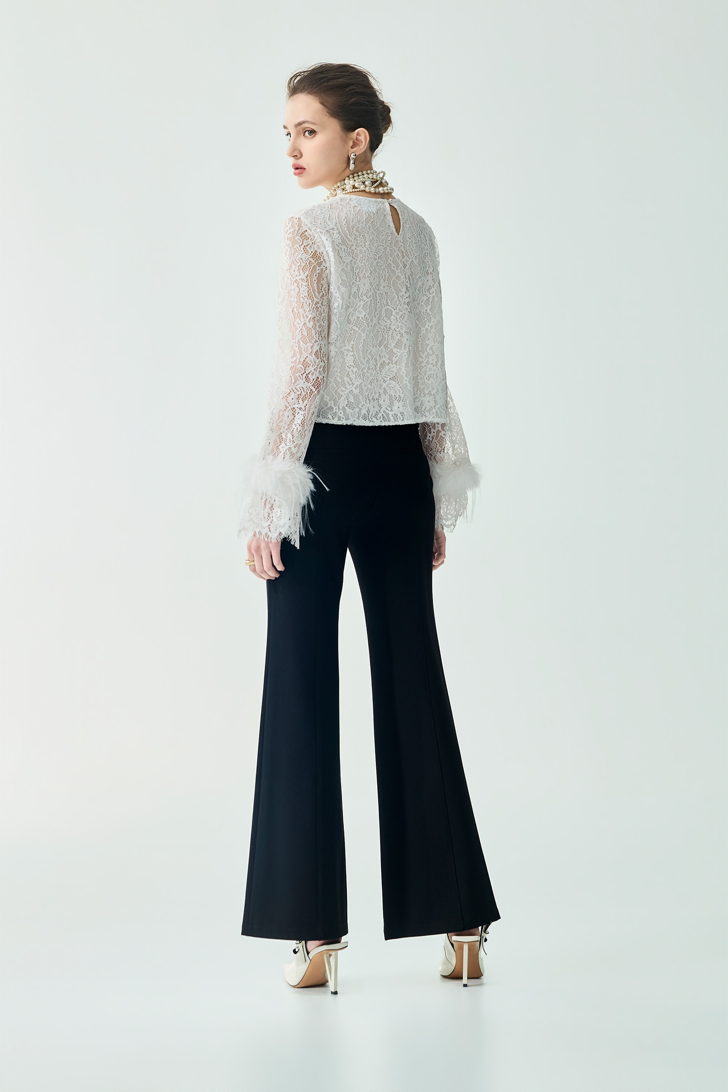 Classic Boot Leg PantsClassic Boot Leg Pants,Bell-bottoms,Season (SS) Look,Embroidered,pants,Black pants