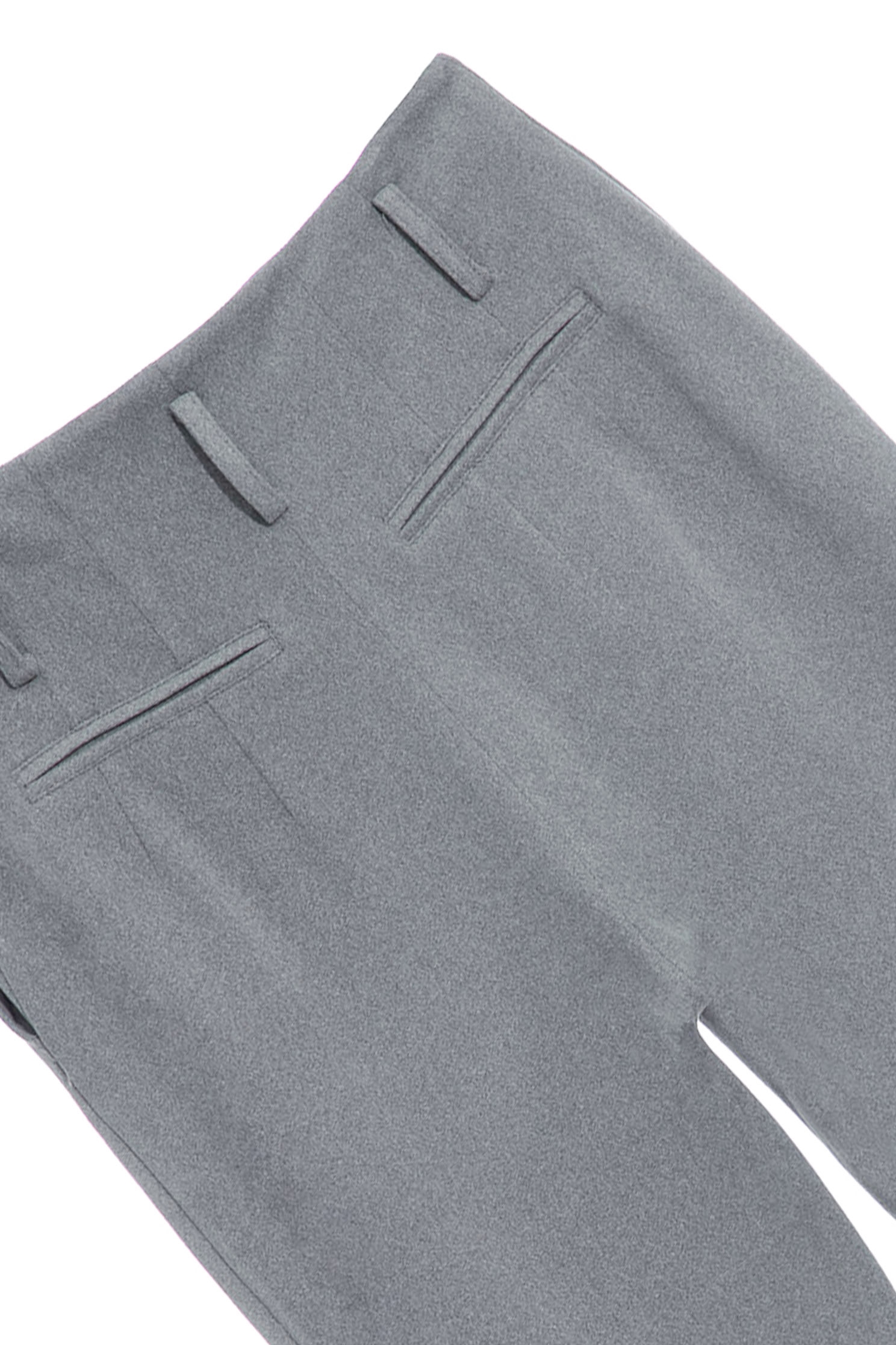 Grey Boyfriend Pants With Fold Over CuffsWoolen tapered trousers,Season (AW) Look