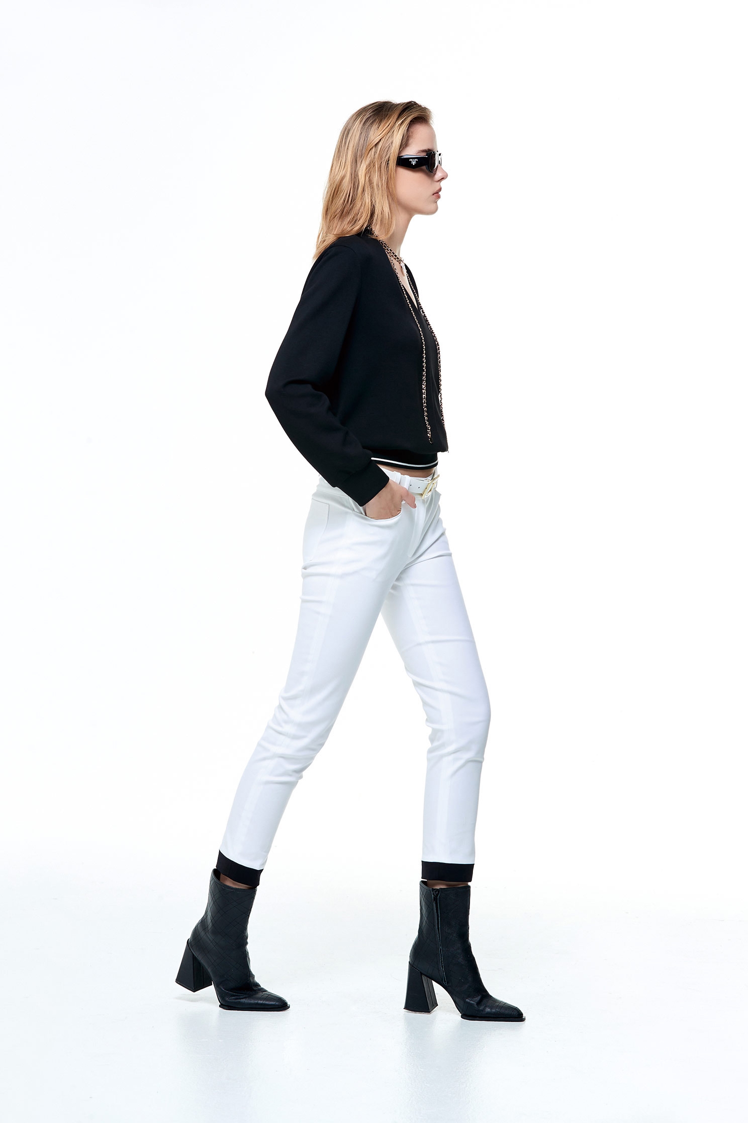 Slim Fit Smart Pants With Contrast HemSlim Fit Smart Pants With Contrast Hem,Season (AW) Look,Skinny pants,Skinny pants