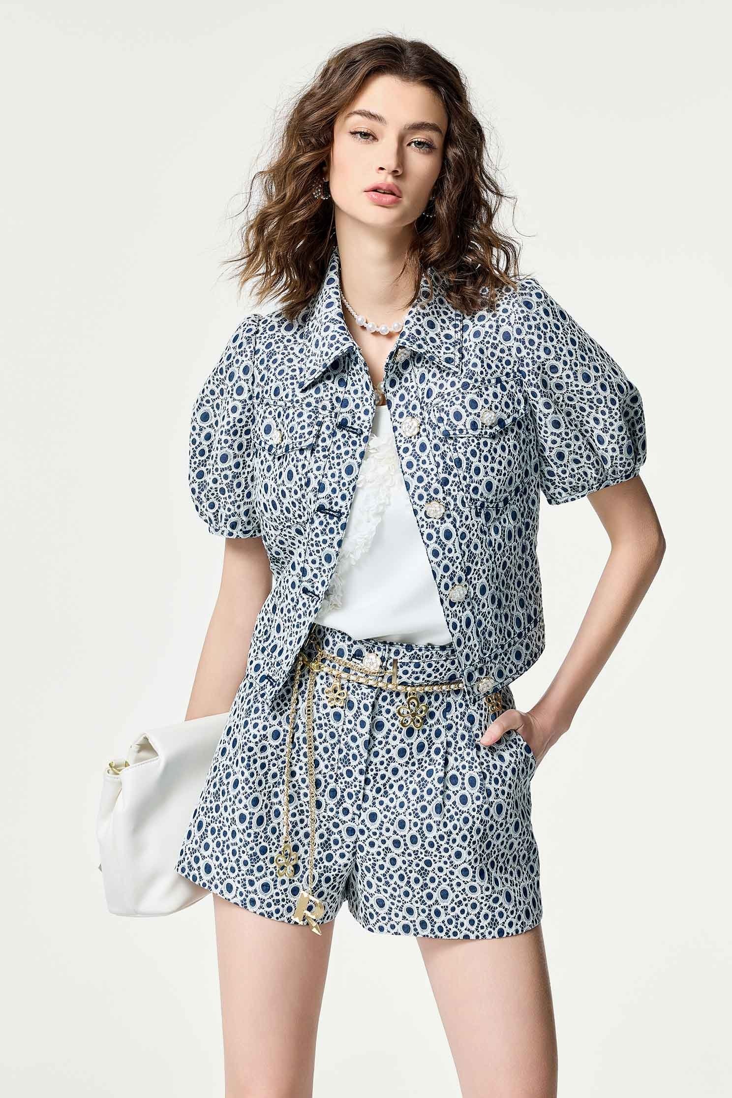 Hollow Out Embroidery Lace ShortsHollow Out Embroidery Lace Shorts,Season (SS) Look,co-ord sets,Denim,Denim shorts,Shorts,Belts,Lace