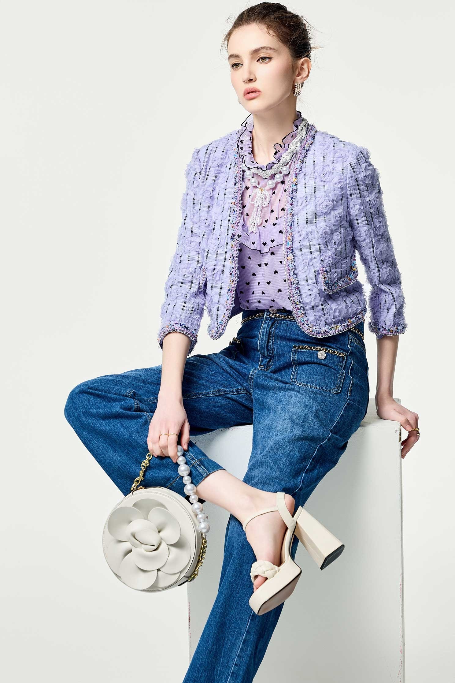 Chain Detail Straight Cut JeansChain Detail Straight Cut Jeans,Denim,Season (SS) Look,Denim,Jeans,Denim pants,Valentine,Pants