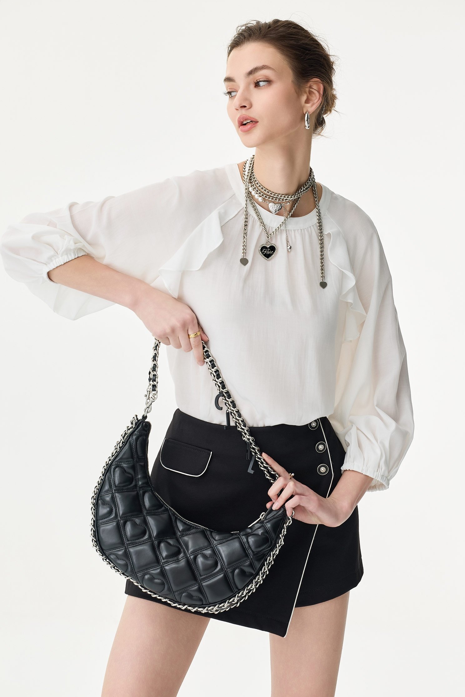 Contrast Trim Detail SkortsContrast Trim Detail Skorts,Season (SS) Look,pants,Skorts,Black pants