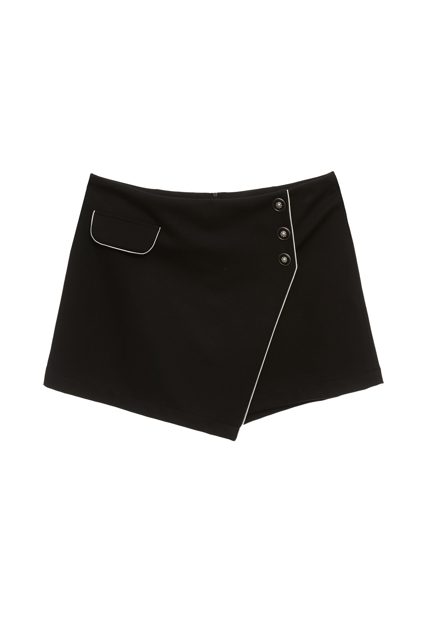 Contrast Trim Detail SkortsContrast Trim Detail Skorts,Season (SS) Look,pants,Skorts,Black pants