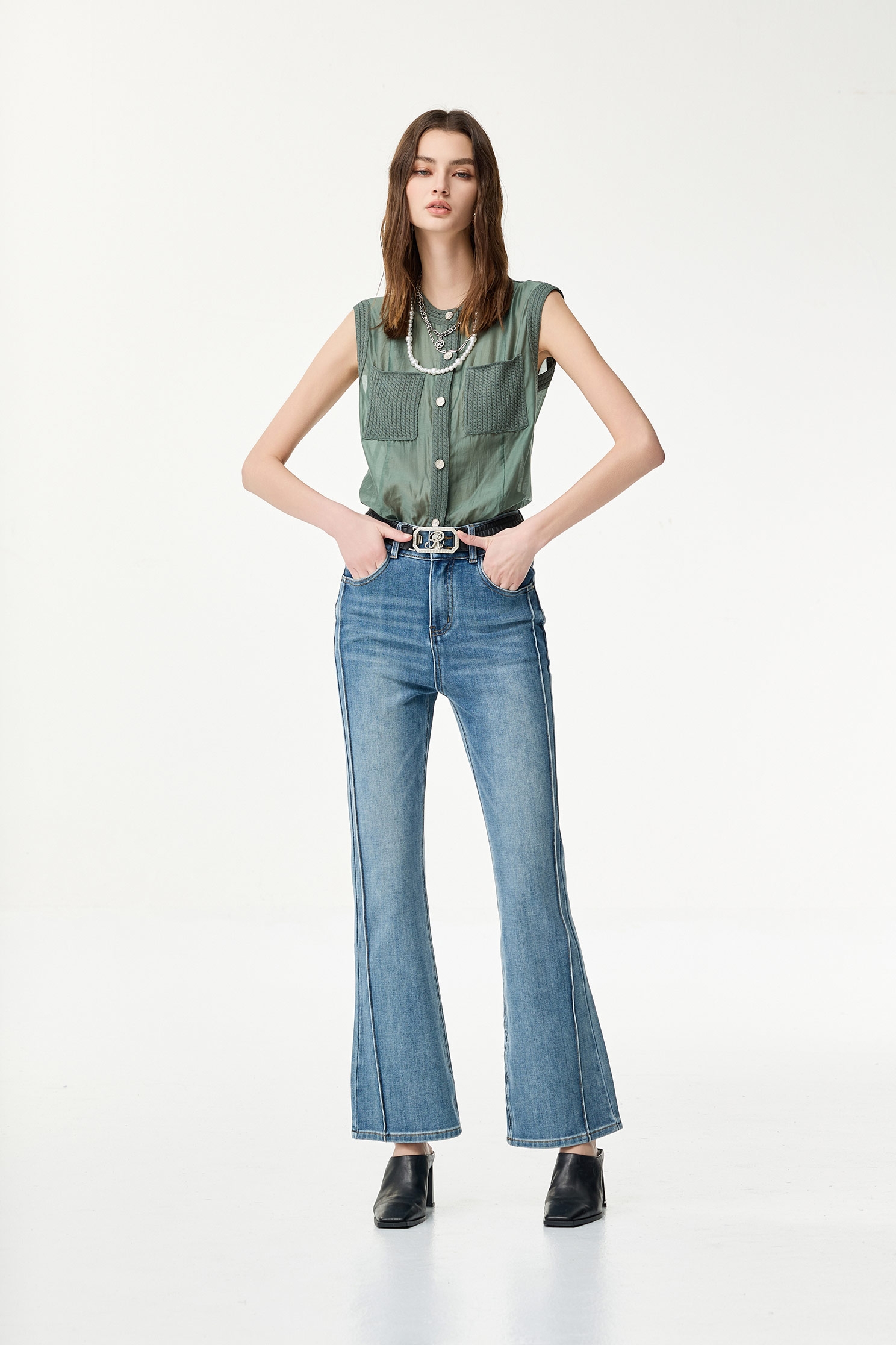 Basic Boot Leg JeansBasic Boot Leg Jeans,Bell-bottoms,Season (SS) Look,Denim,Jeans,Valentine,Bell-bottoms,Urban Fashion
