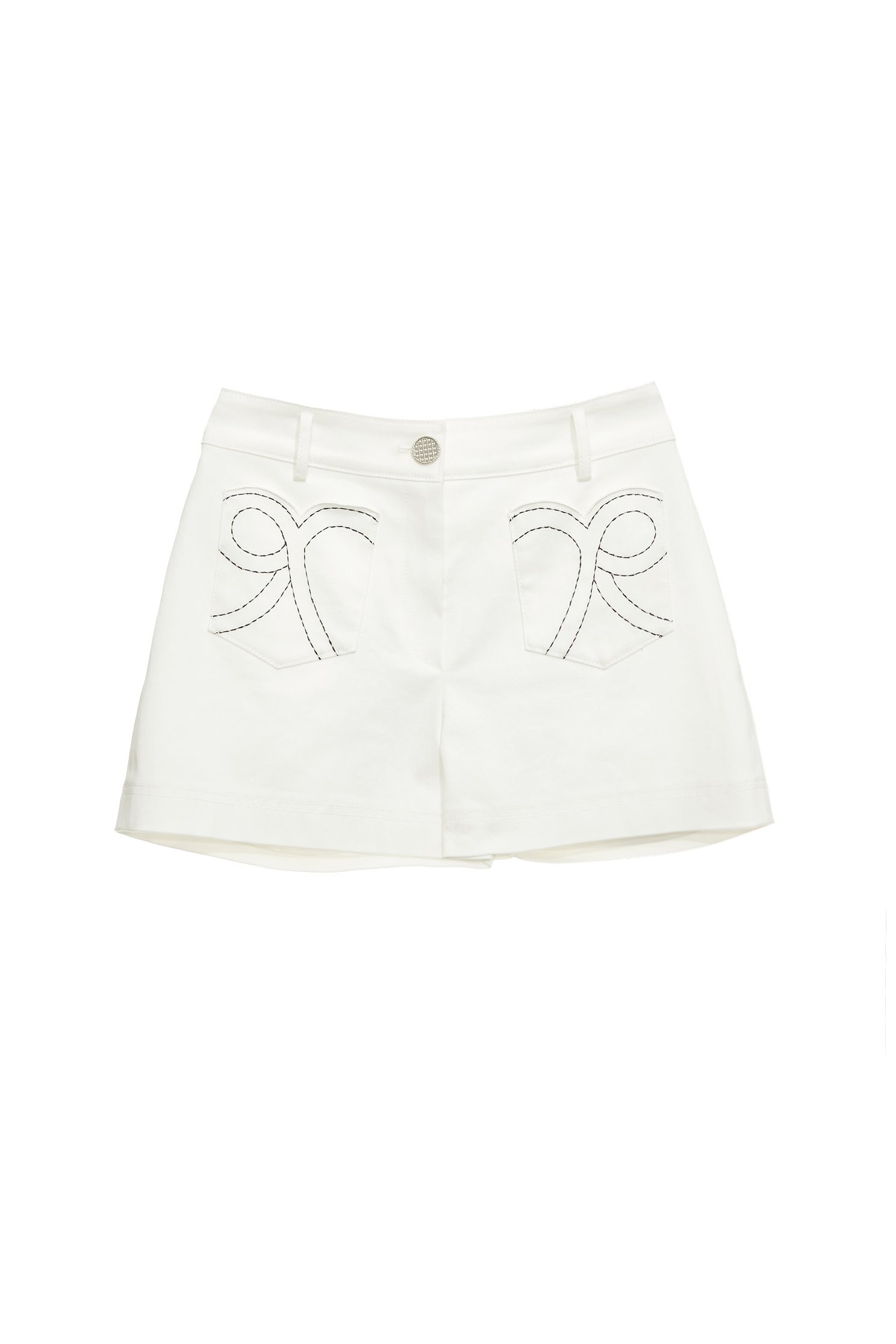 R Logo White ShortsR Logo White Shorts,Office Looks,Embroidered,Season (SS) Look,co-ord sets,White shorts,Shorts