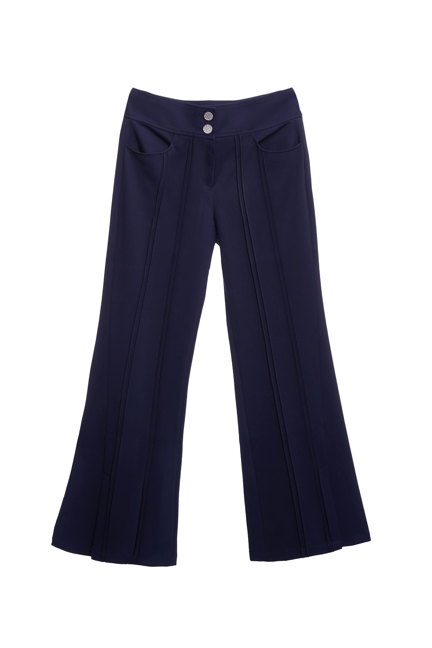 Navy Boot Leg PantsNavy Boot Leg Pants,Office Looks,Bell-bottoms,Season (SS) Look,Bell-bottoms,Pants