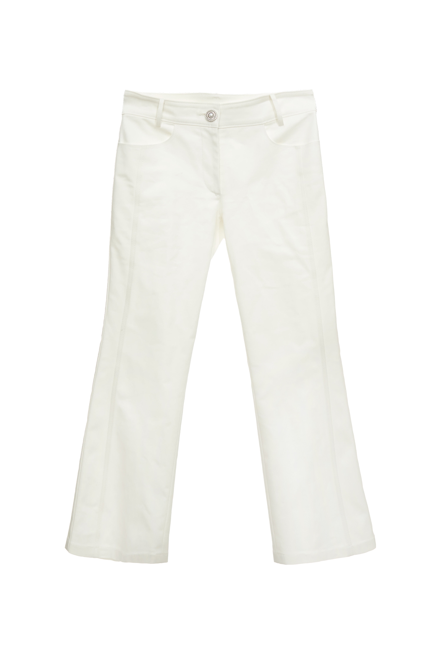 White Boot Leg JeansWhite Boot Leg Jeans,Season (SS) Look,Skinny pants,Embroidered,pants
