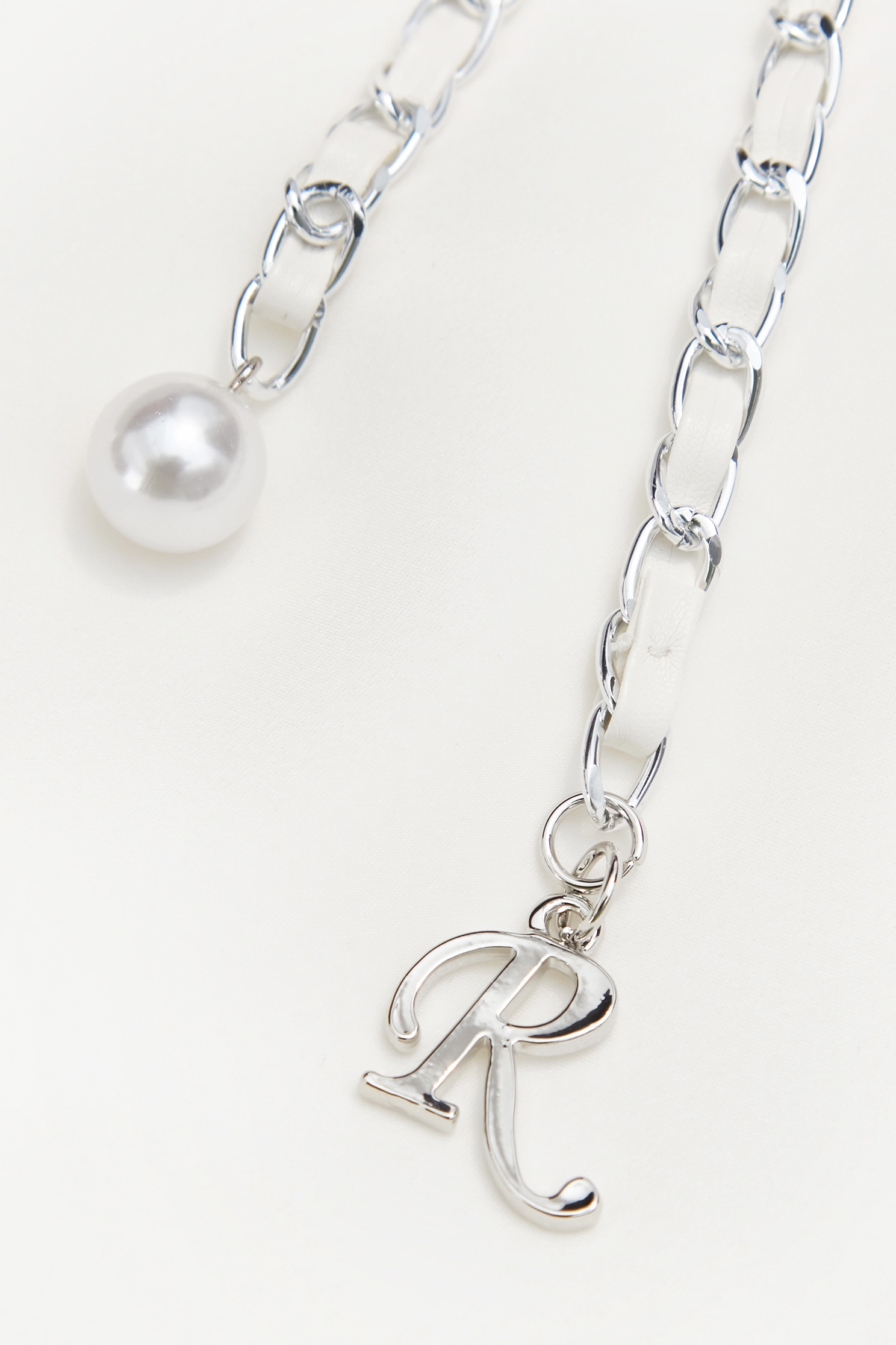 Braided Chain Belt White PantsBraided Chain Belt White Pants,Culottes,Season (SS) Look,White pants,pants