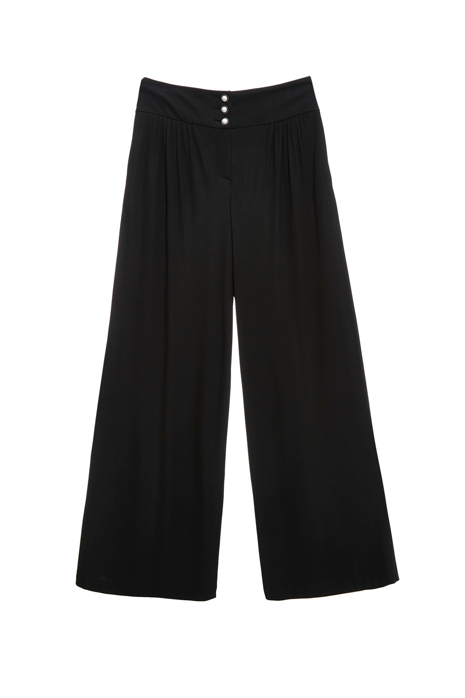 High Waist Wide Leg PantsHigh Waist Wide Leg Pants,Culottes,Season (SS) Look,pearl,pants,Black pants