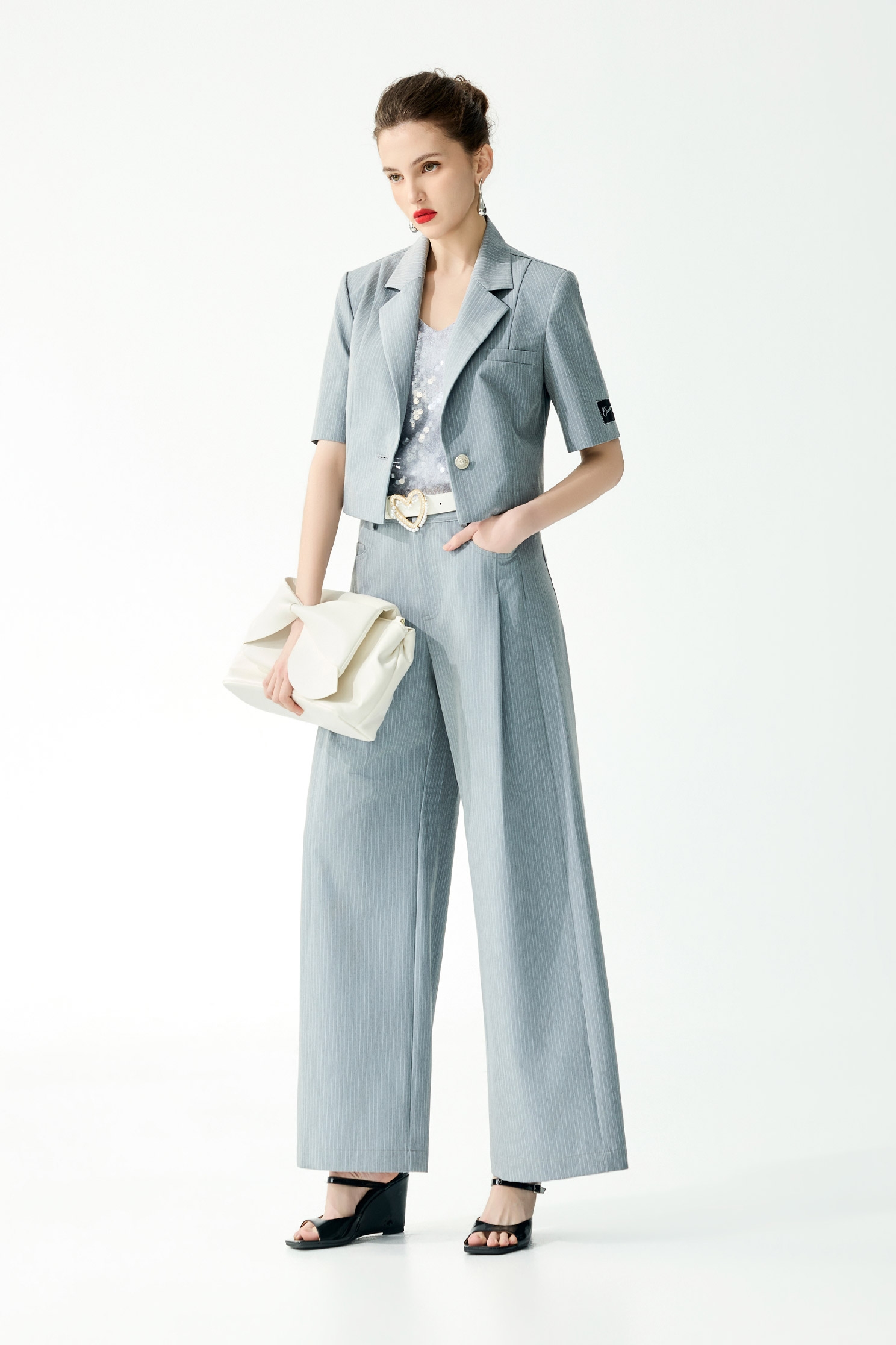 Pinstripe Wide Leg PantsPinstripe Wide Leg Pants,Culottes,Season (SS) Look,pants
