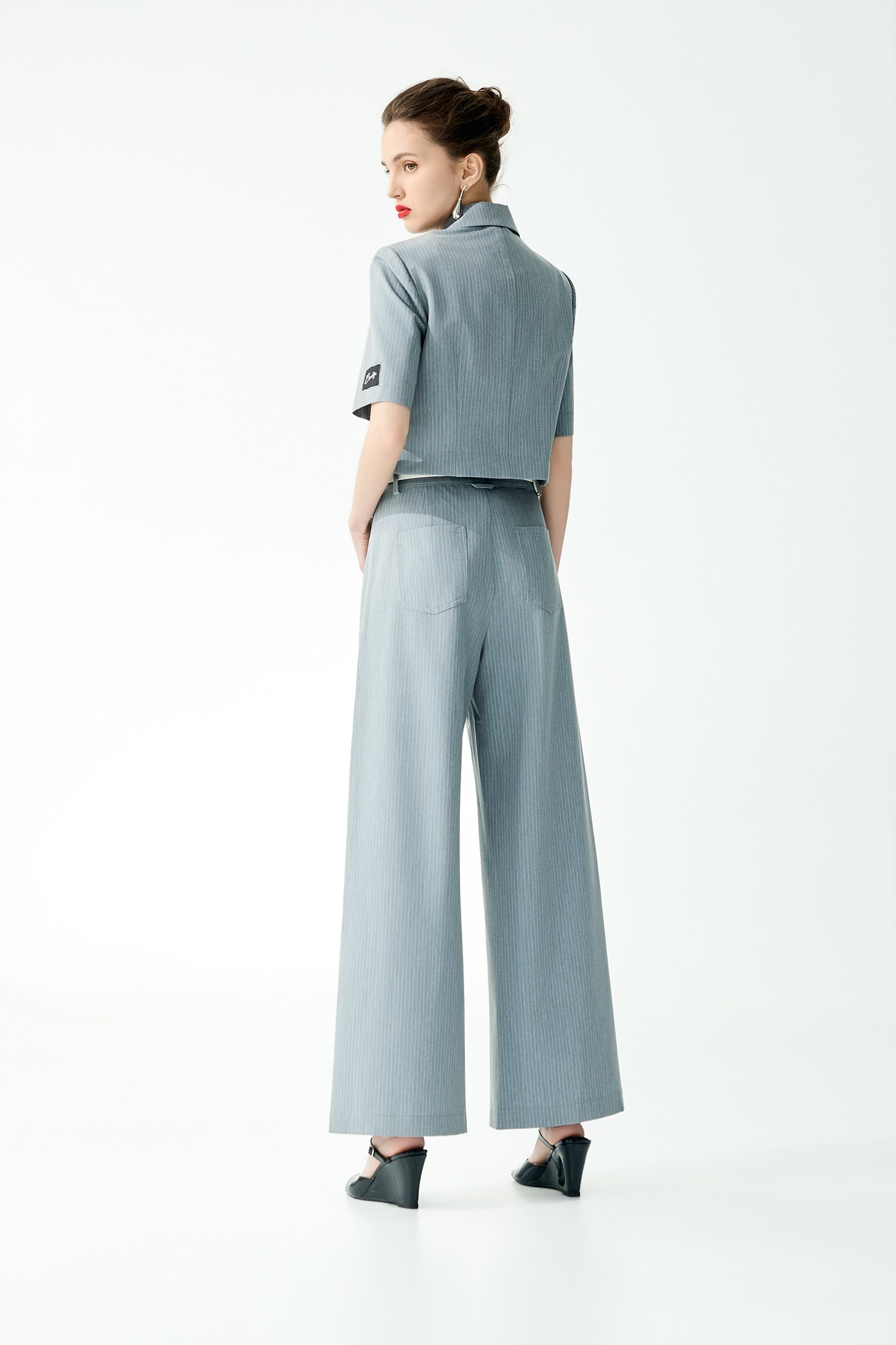 Pinstripe Wide Leg PantsPinstripe Wide Leg Pants,Culottes,Season (SS) Look,pants
