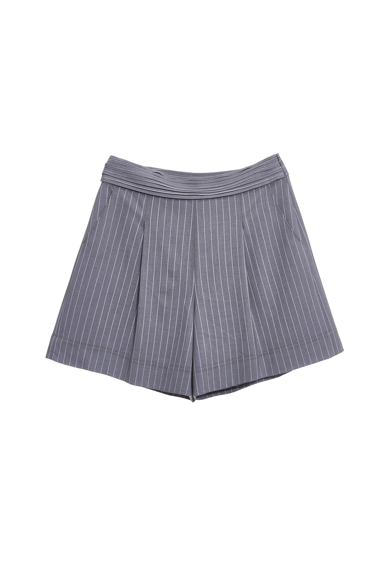 Pinstripe Pleated ShortsPinstripe Pleated Shorts,Season (SS) Look,Stripe,Shorts,pants