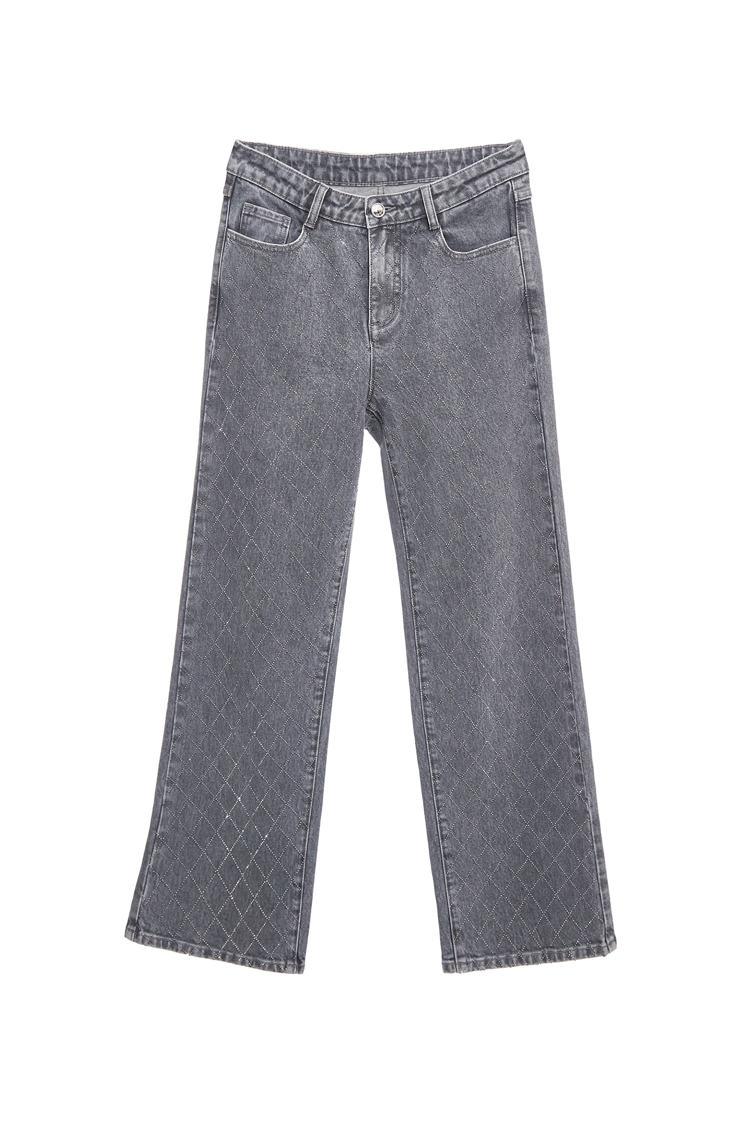 Diamond Pattern Sequin JeansDiamond Pattern Sequin Jeans,Season (SS) Look,Plaid,Denim,Jeans,Cotton,pants