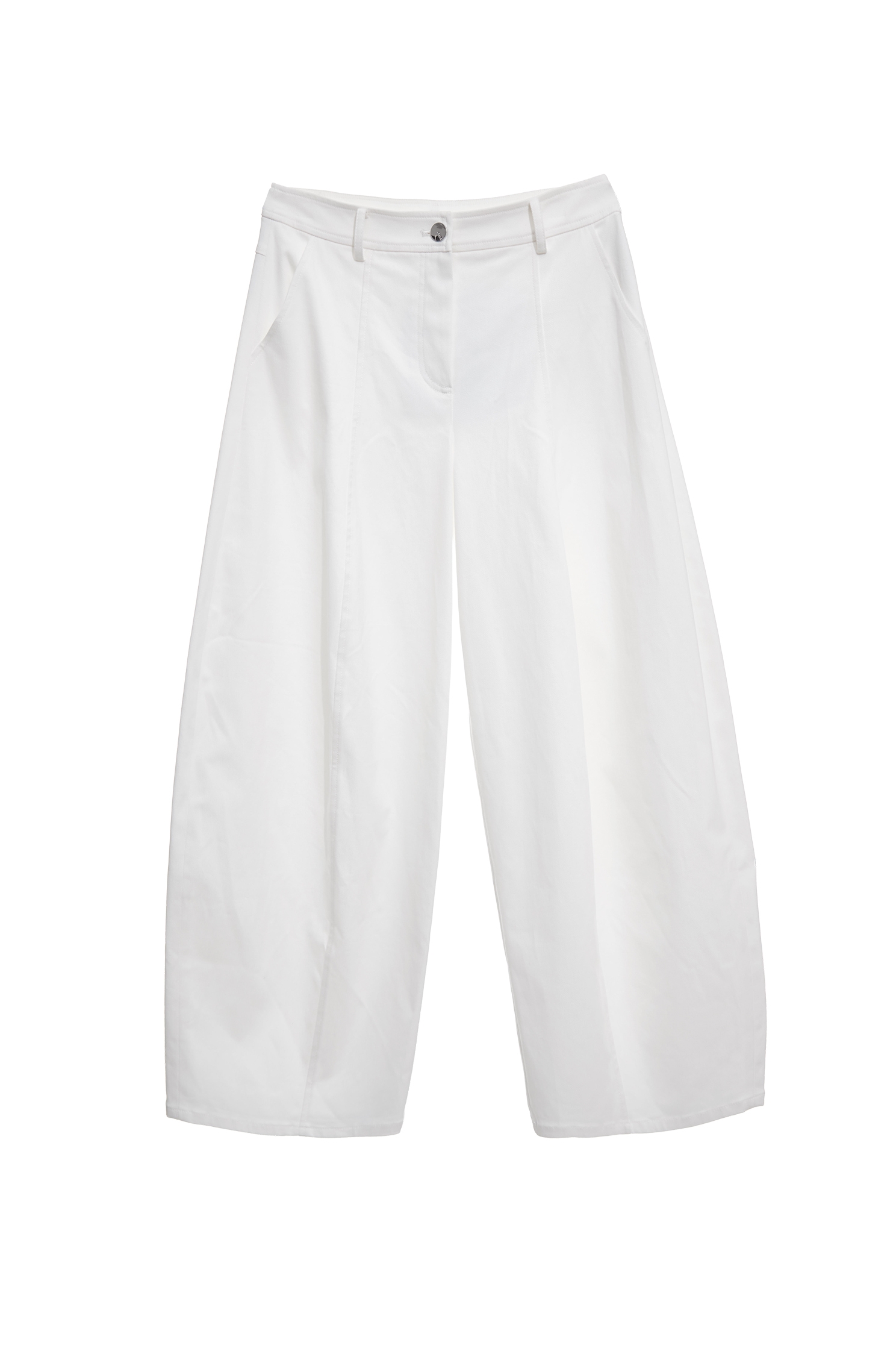 Barrel Cut White JeansBarrel Cut White Jeans,Season (SS) Look,Denim,Jeans,White pants,pants