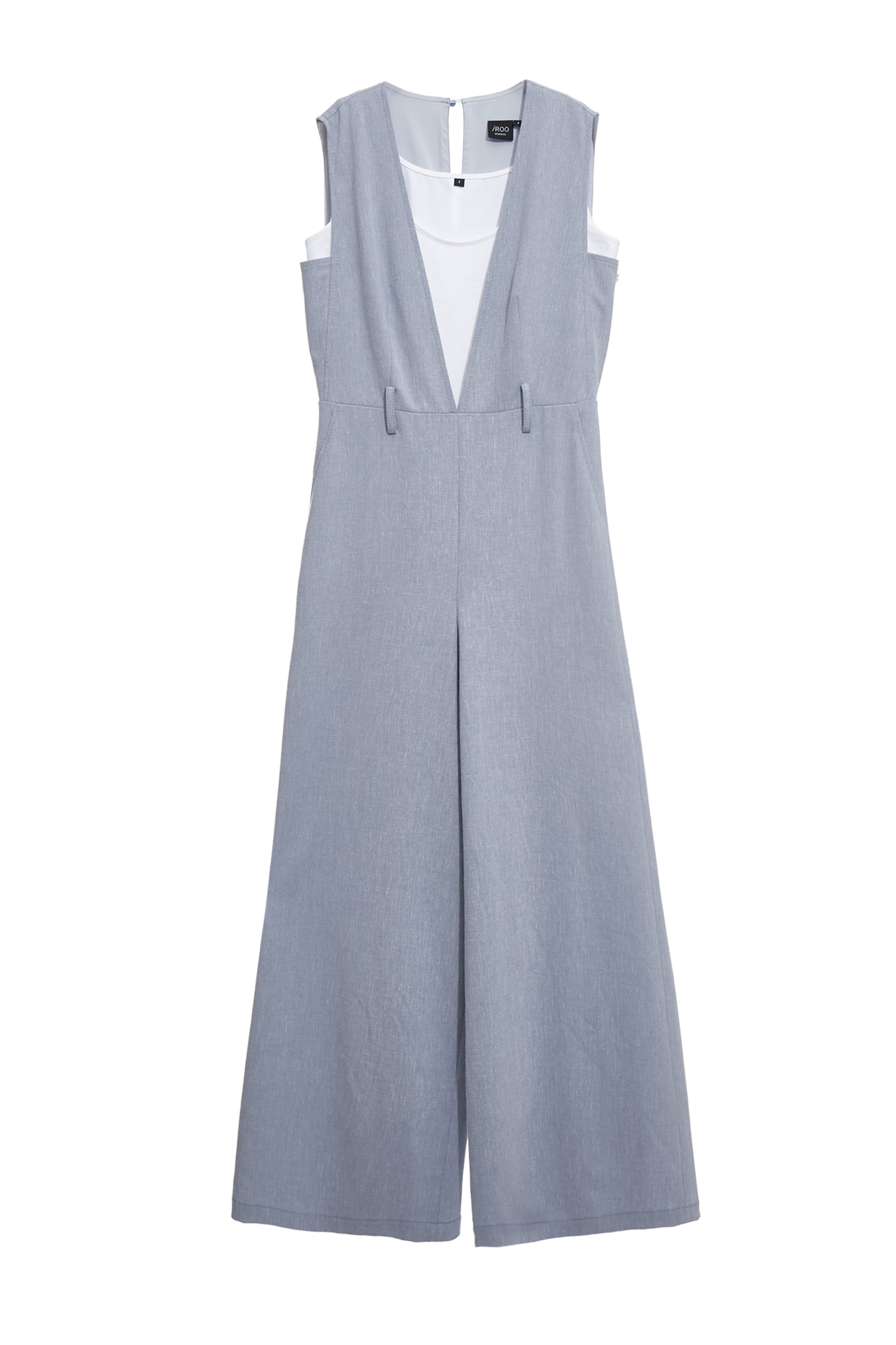 Minimalist Sleeveless Grey JumpsuitMinimalist Sleeveless Grey Jumpsuit,sleeveless tops,Season (SS) Look,sleeveless tops,pants,Jumpsuits