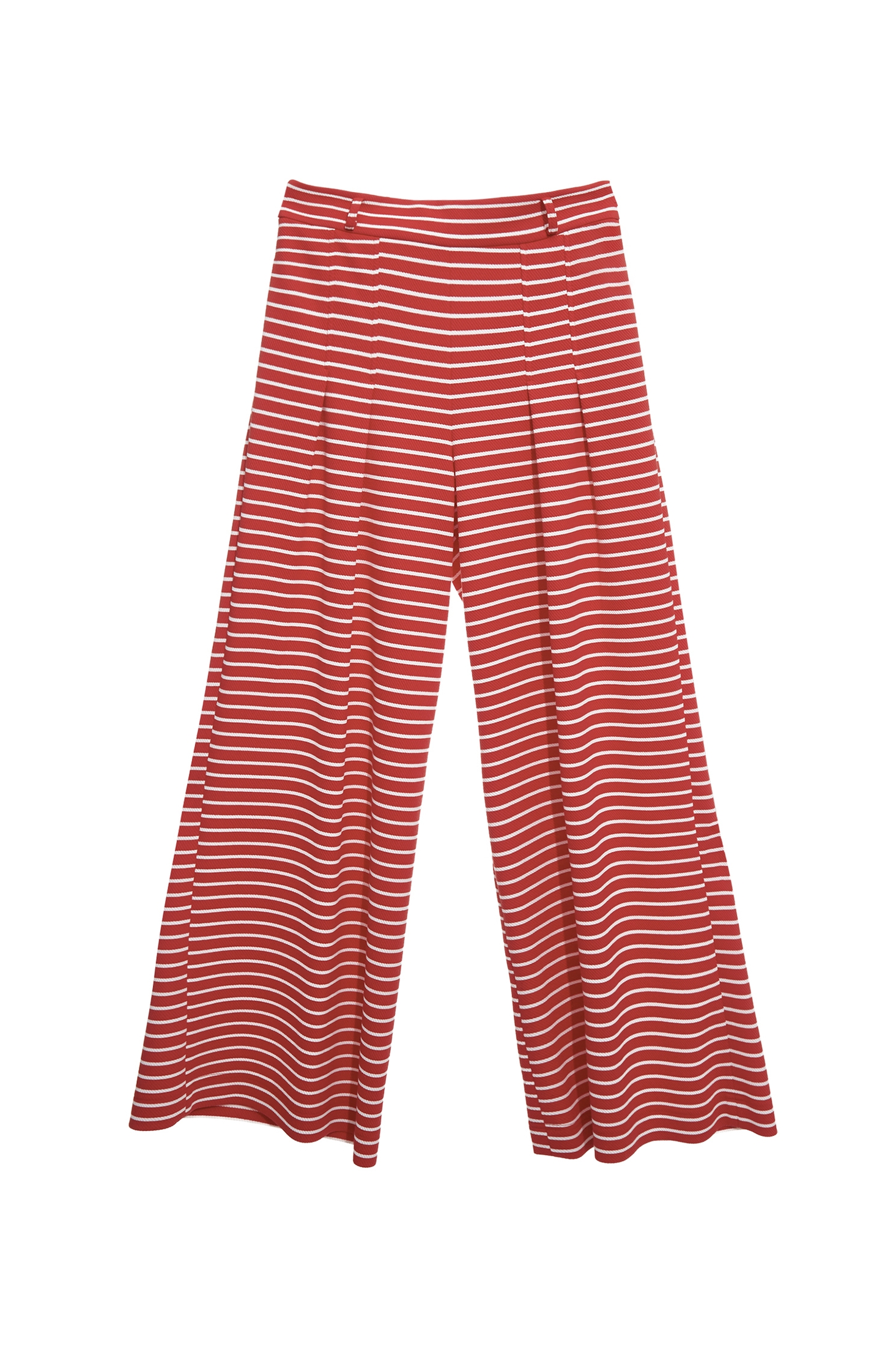 Stripe Print Red Wide Leg PantsStripe Print Red Wide Leg Pants,Culottes,Season (SS) Look,pants