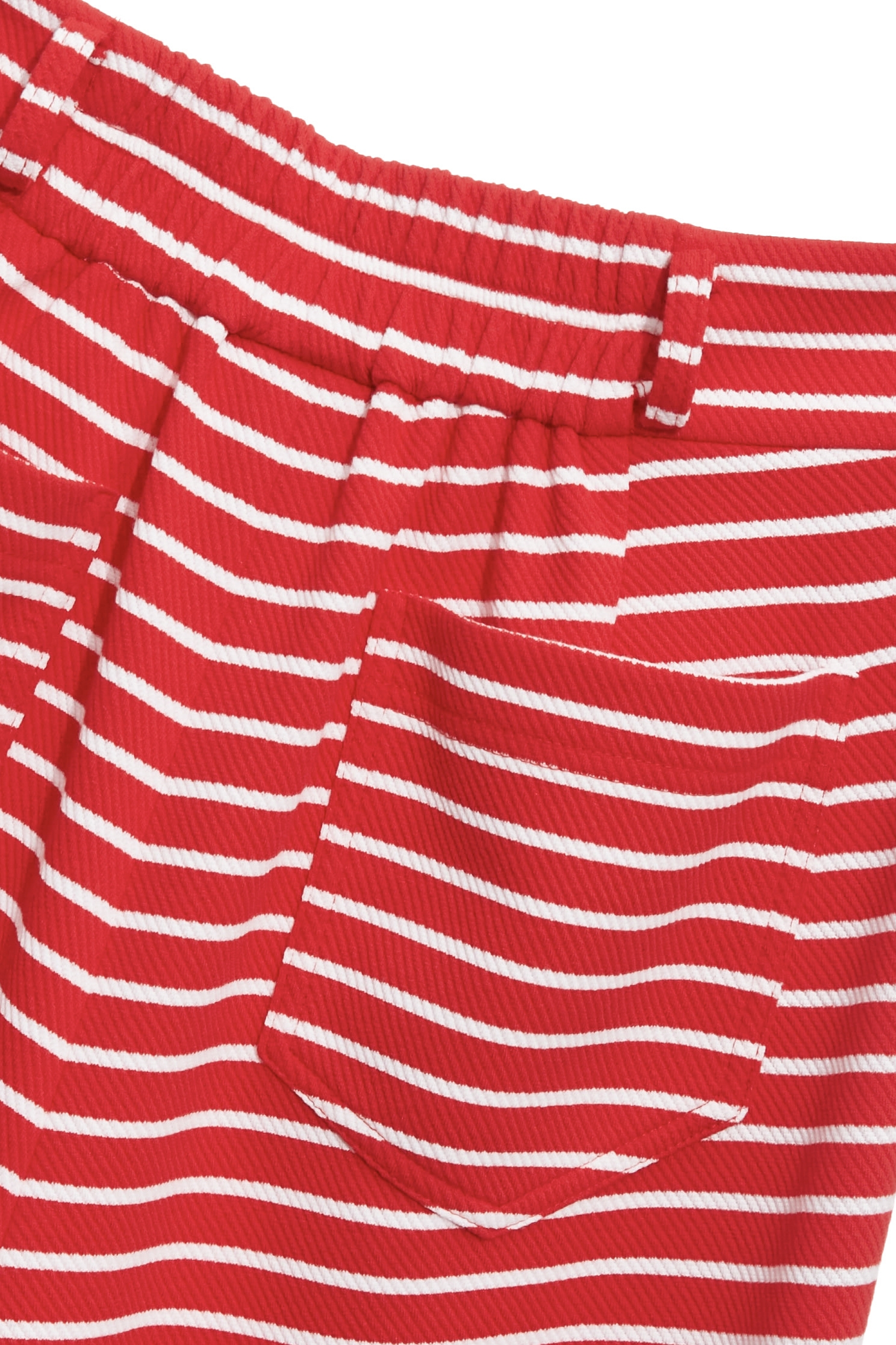 Stripe Print Red Wide Leg PantsStripe Print Red Wide Leg Pants,Culottes,Season (SS) Look,pants