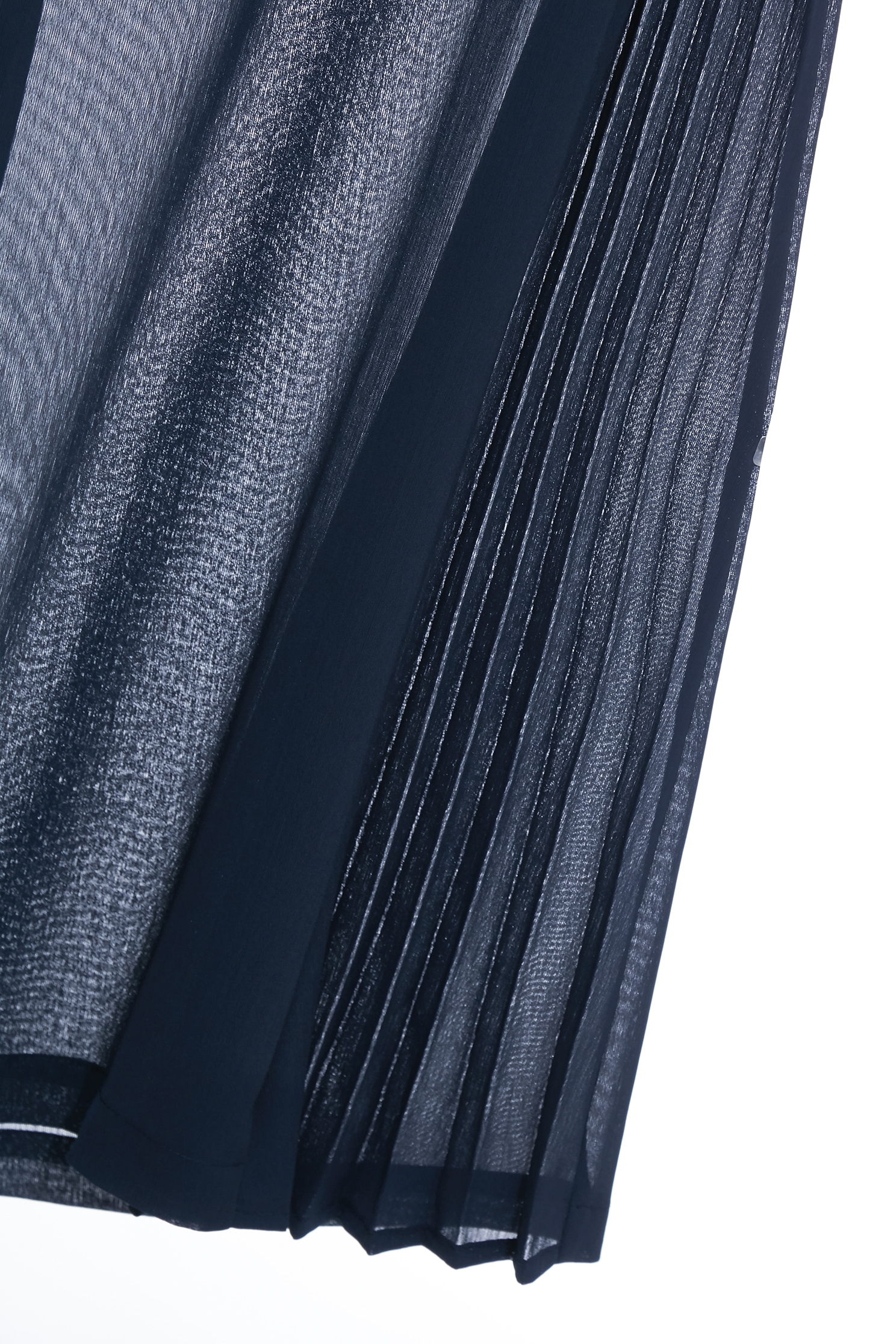 Side Pleated Detail Navy PantsSide Pleated Detail Navy Pants,Season (SS) Look,pants,Skorts,Chiffon