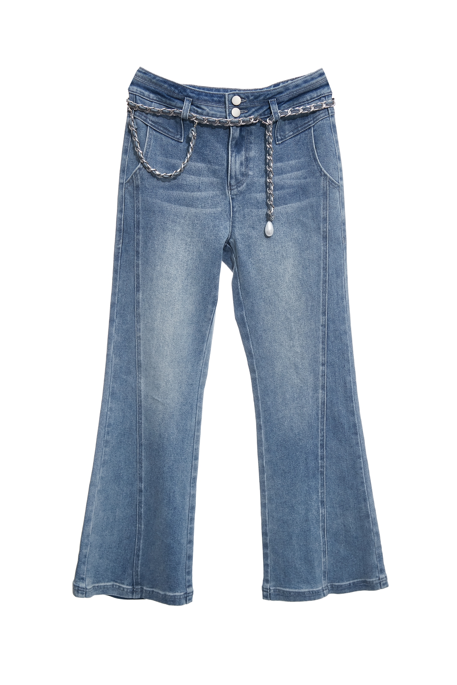 Braided Chain Belt JeansBraided Chain Belt Jeans,Season (SS) Look,Denim,Jeans,pants