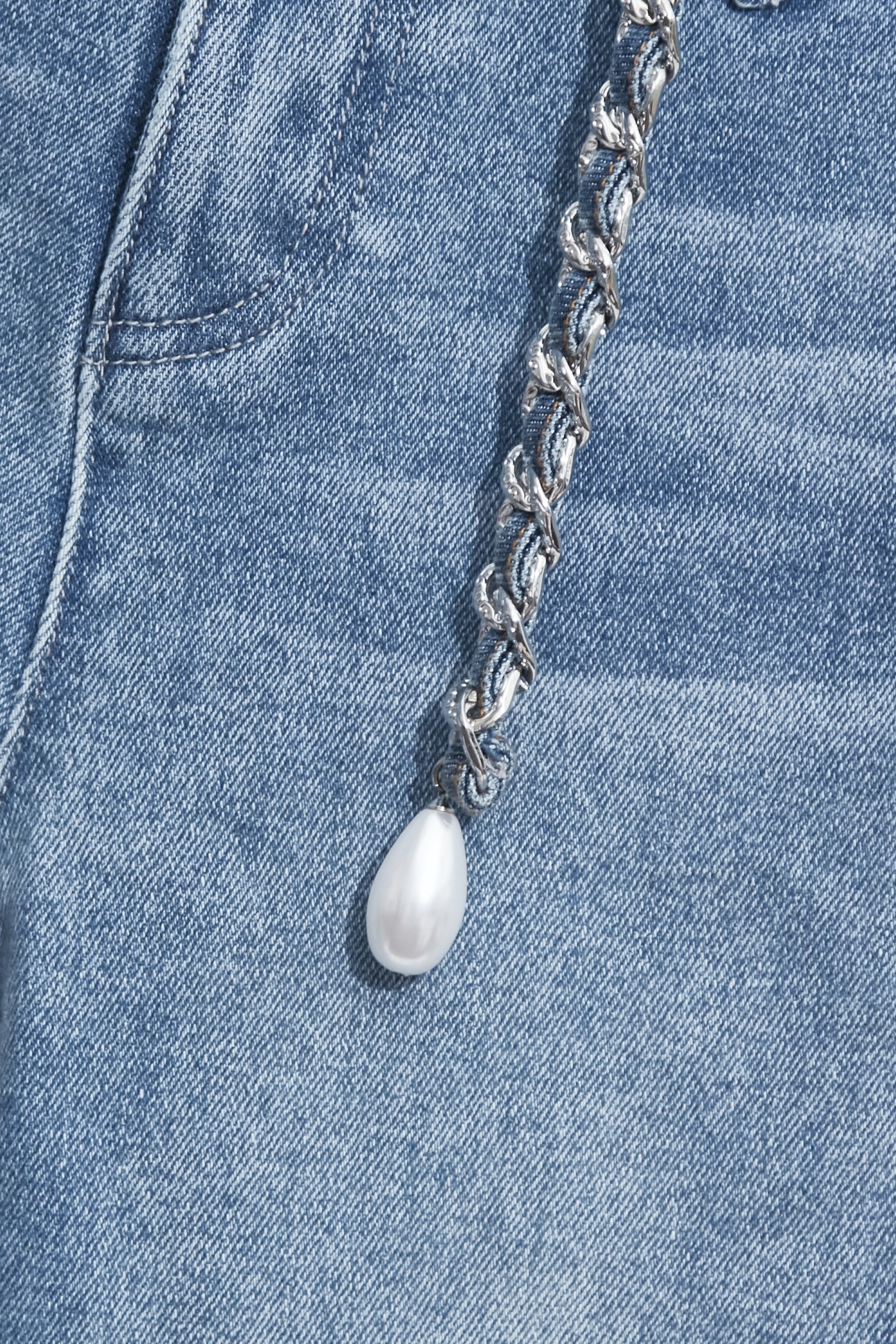 Braided Chain Belt JeansBraided Chain Belt Jeans,Season (SS) Look,Denim,Jeans,pants