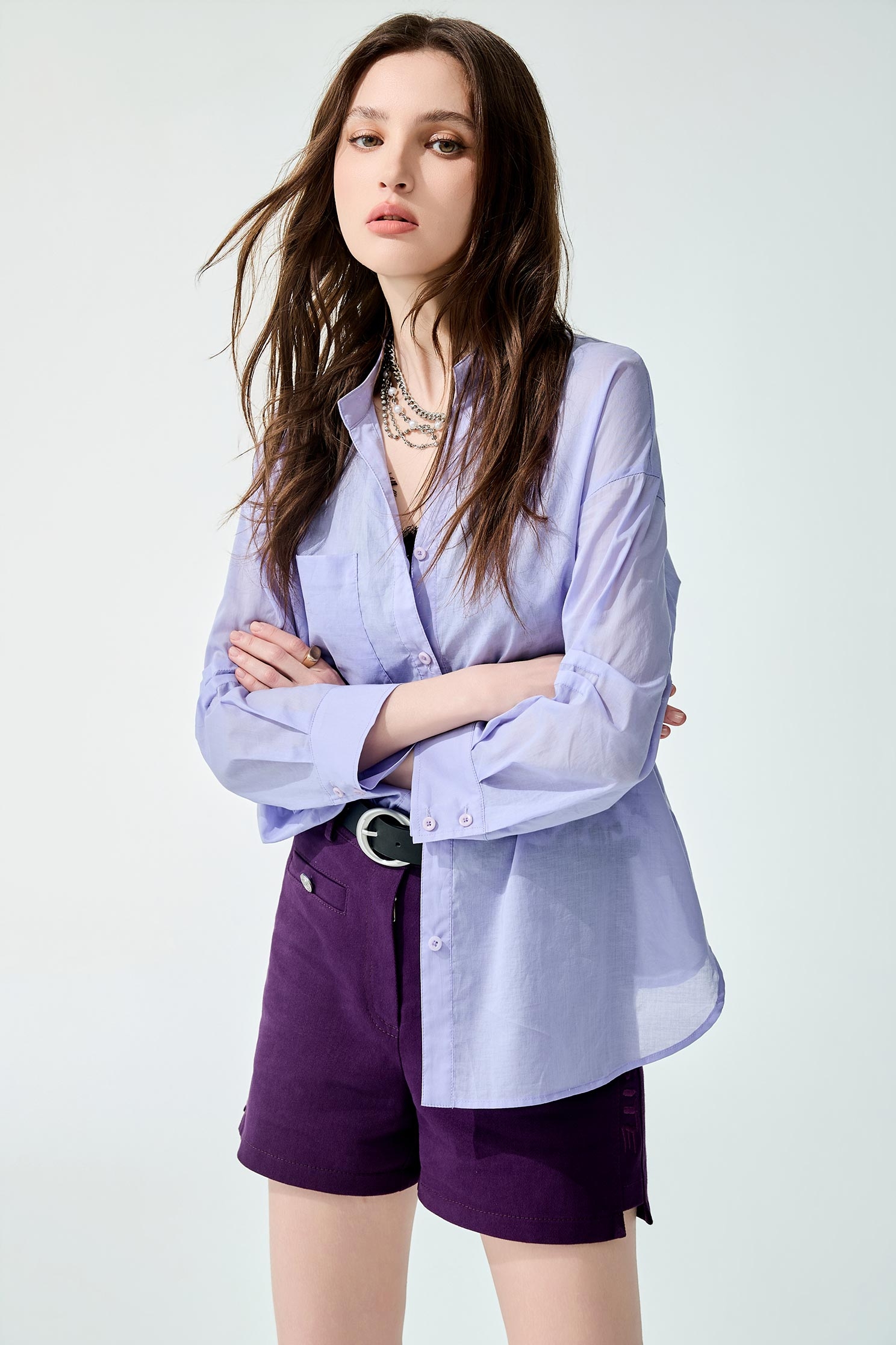 Embroidery Slogan Purple ShortsEmbroidery Slogan Purple Shorts,Embroidered,Season (SS) Look,Denim,Jeans,Shorts,pants