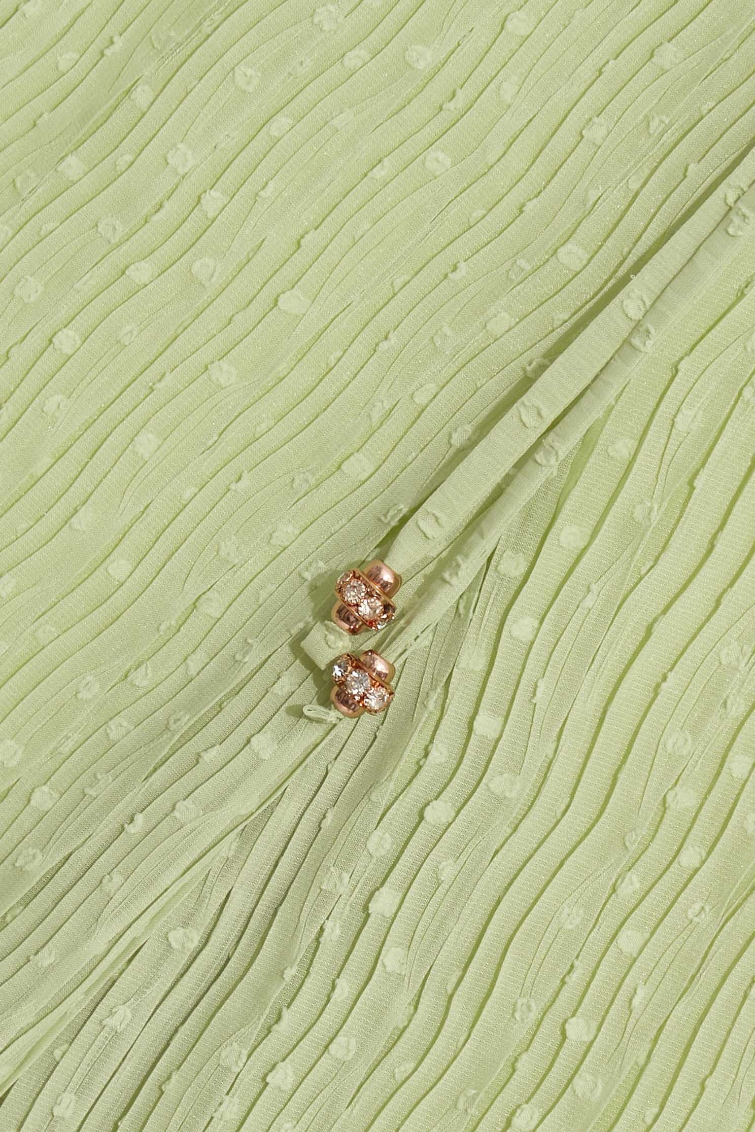 Wide-Leg Casual Green PantsSporty waistband pleated pants,Queen,Culottes,Season (SS) Look,healing colors,Culottes