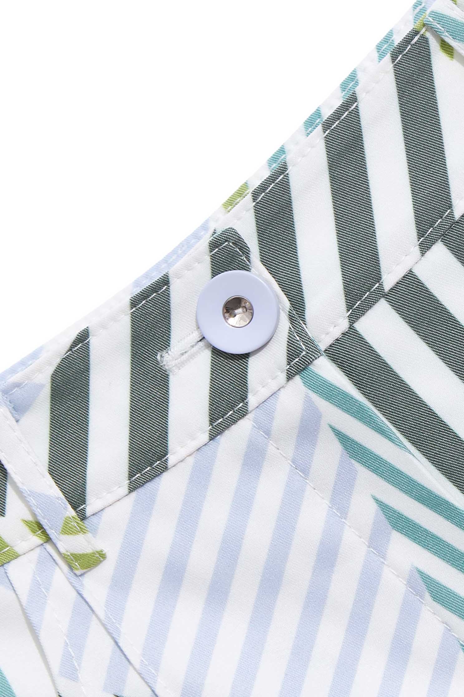 Mismatch Stripe Print ShortsGeometric multi-colour striped print shorts,Season (SS) Look,Stripe,Shorts,comfotism