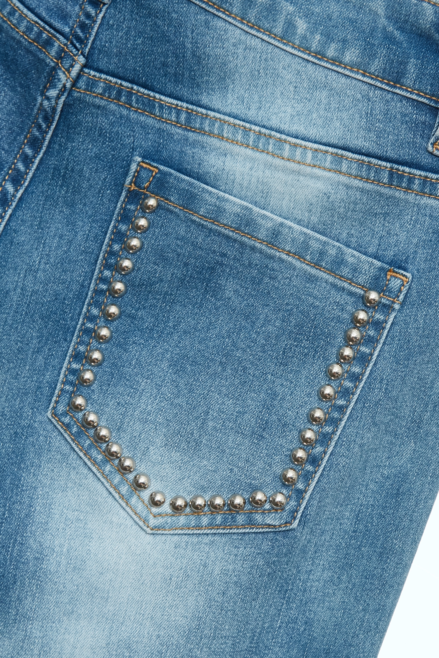 Studded Detail Straight Cut JeansStudded Detail Straight Cut Jeans,Season (SS) Look,Denim,Jeans,pants,Urban Fashion