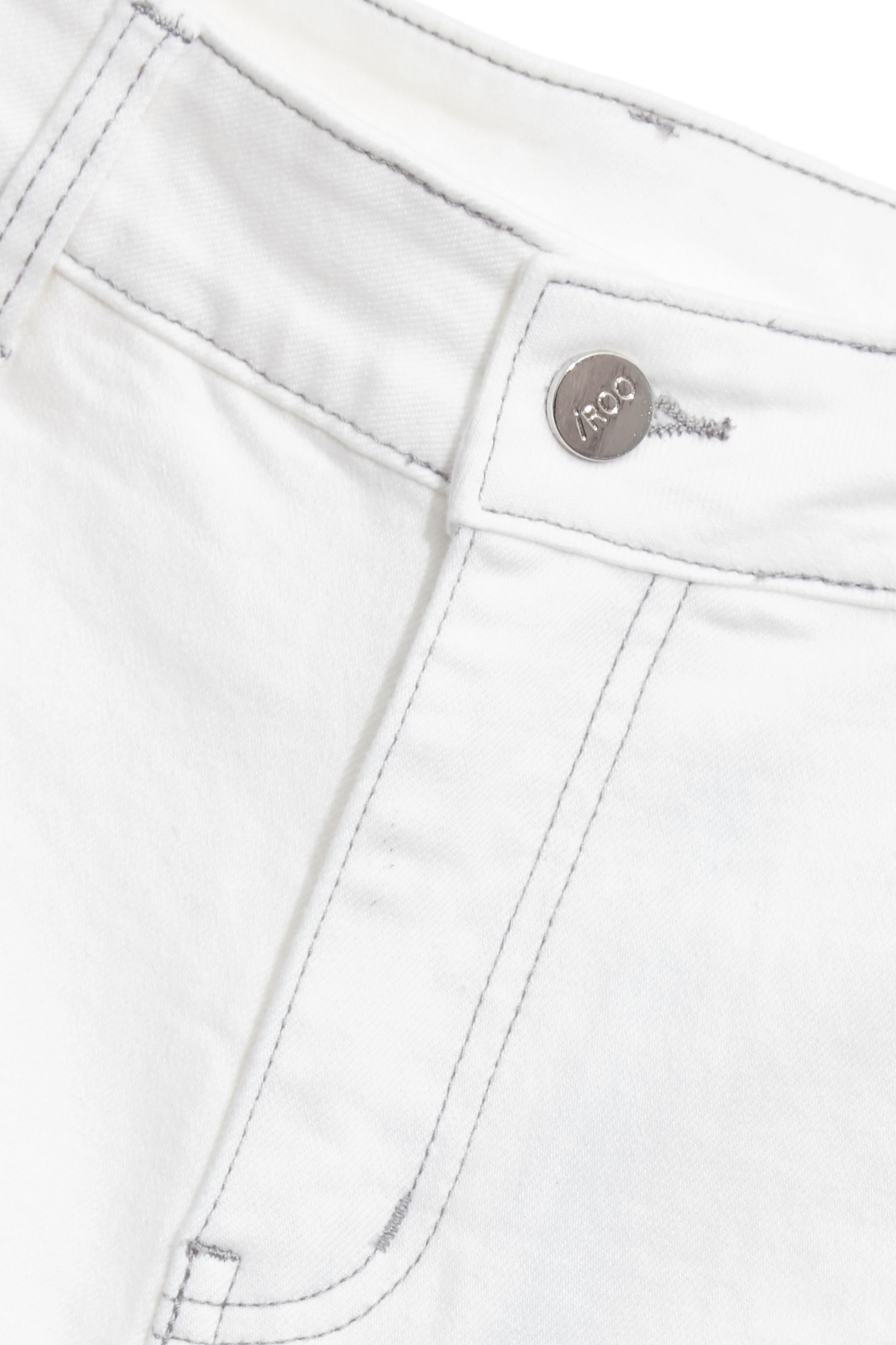Stitching Detail Straight Cut Jeans,Season (SS) Look,Denim,Jeans,White pants,Cotton,pants
